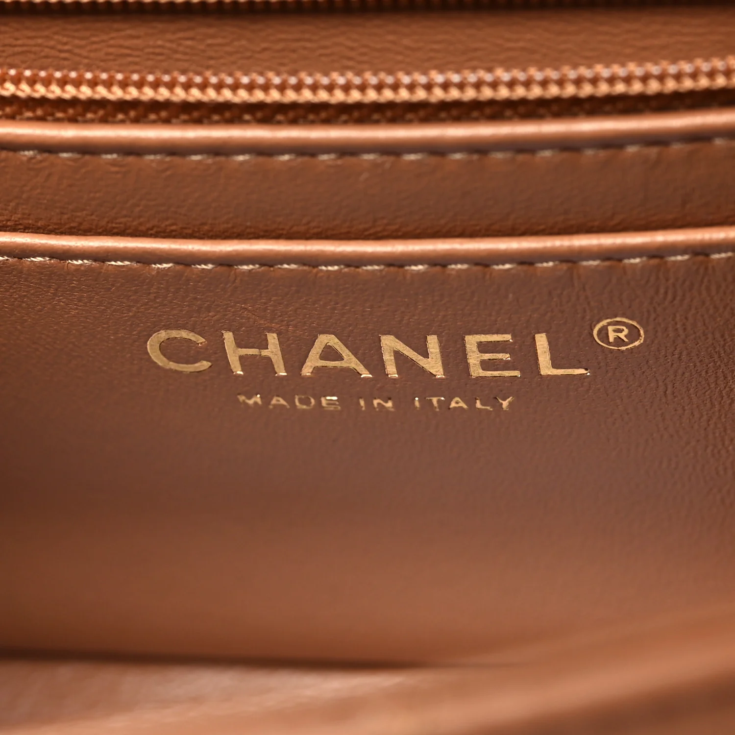Lambskin Quilted Mini Rectangular Flap Brown - Image 6