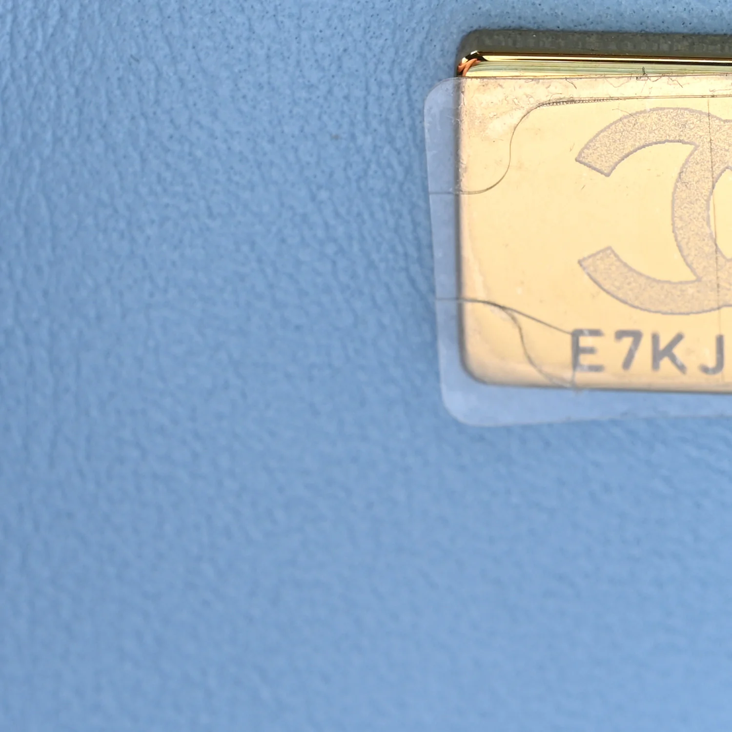 Lambskin Quilted Mini Rectangular Flap Light Blue - Image 7