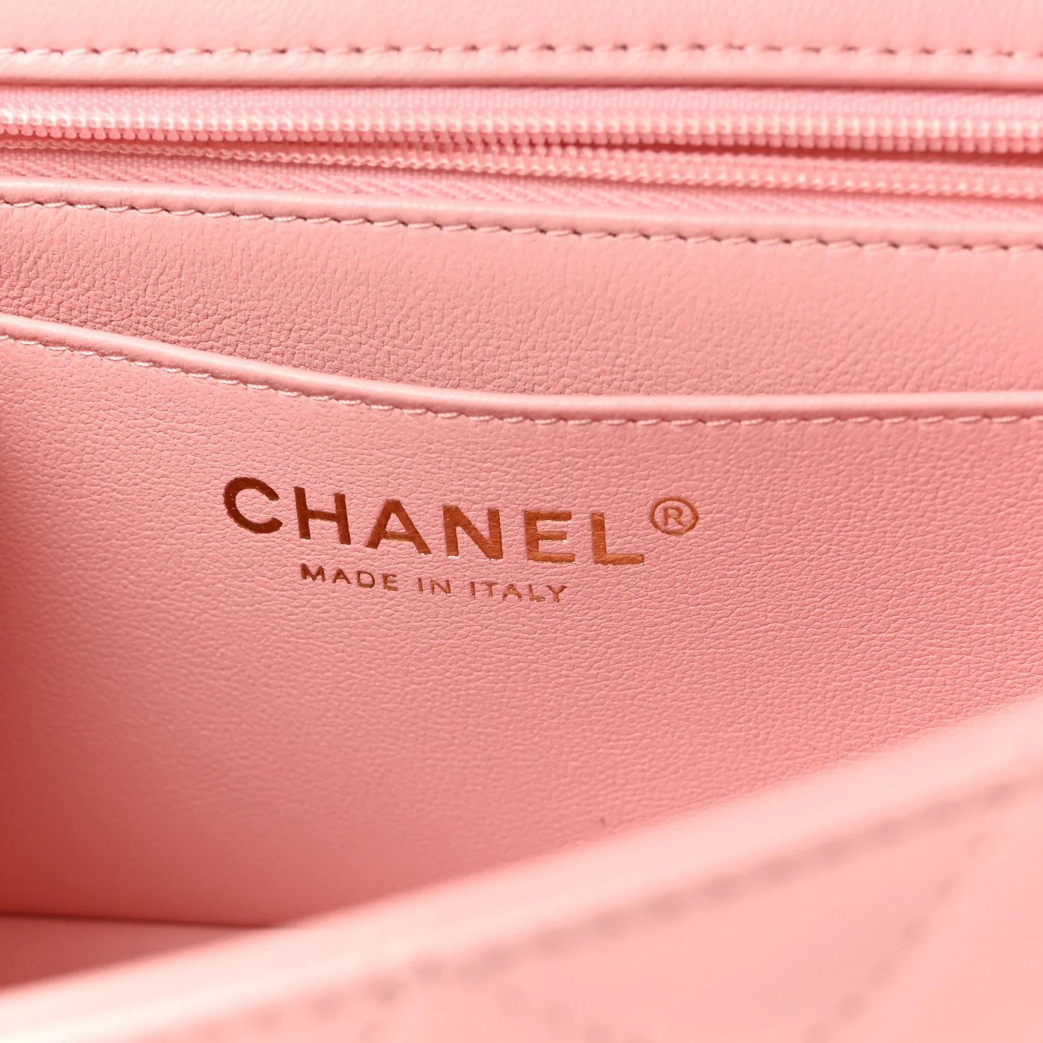 Lambskin Quilted Mini Rectangular Flap Light Pink - Image 6