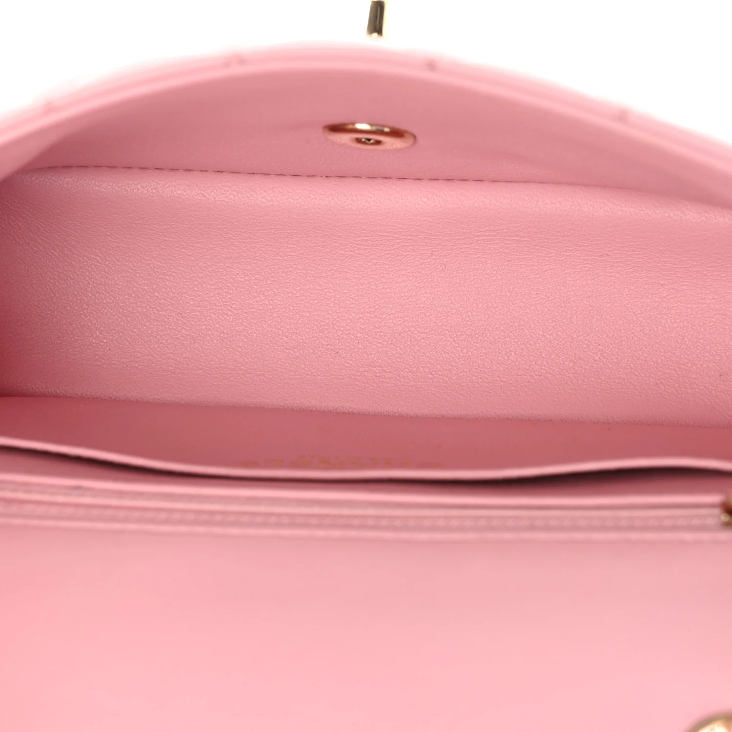 Lambskin Quilted Mini Rectangular Flap Light Pink - Image 5