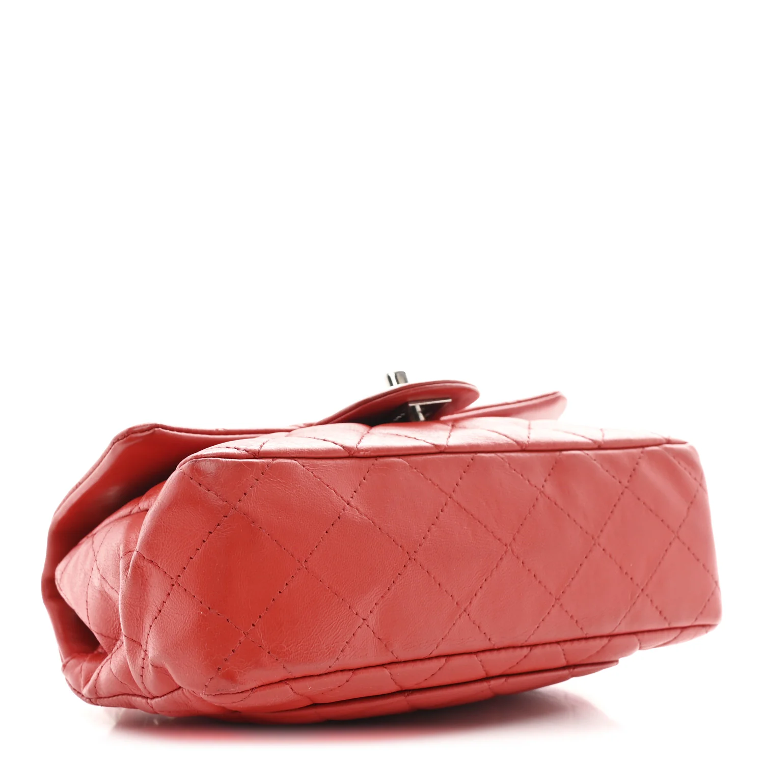 Lambskin Quilted Mini Rectangular Flap Red - Image 4