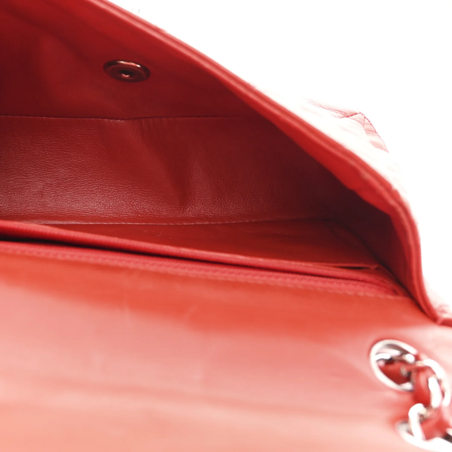 Lambskin Quilted Mini Rectangular Flap Red - Image 5