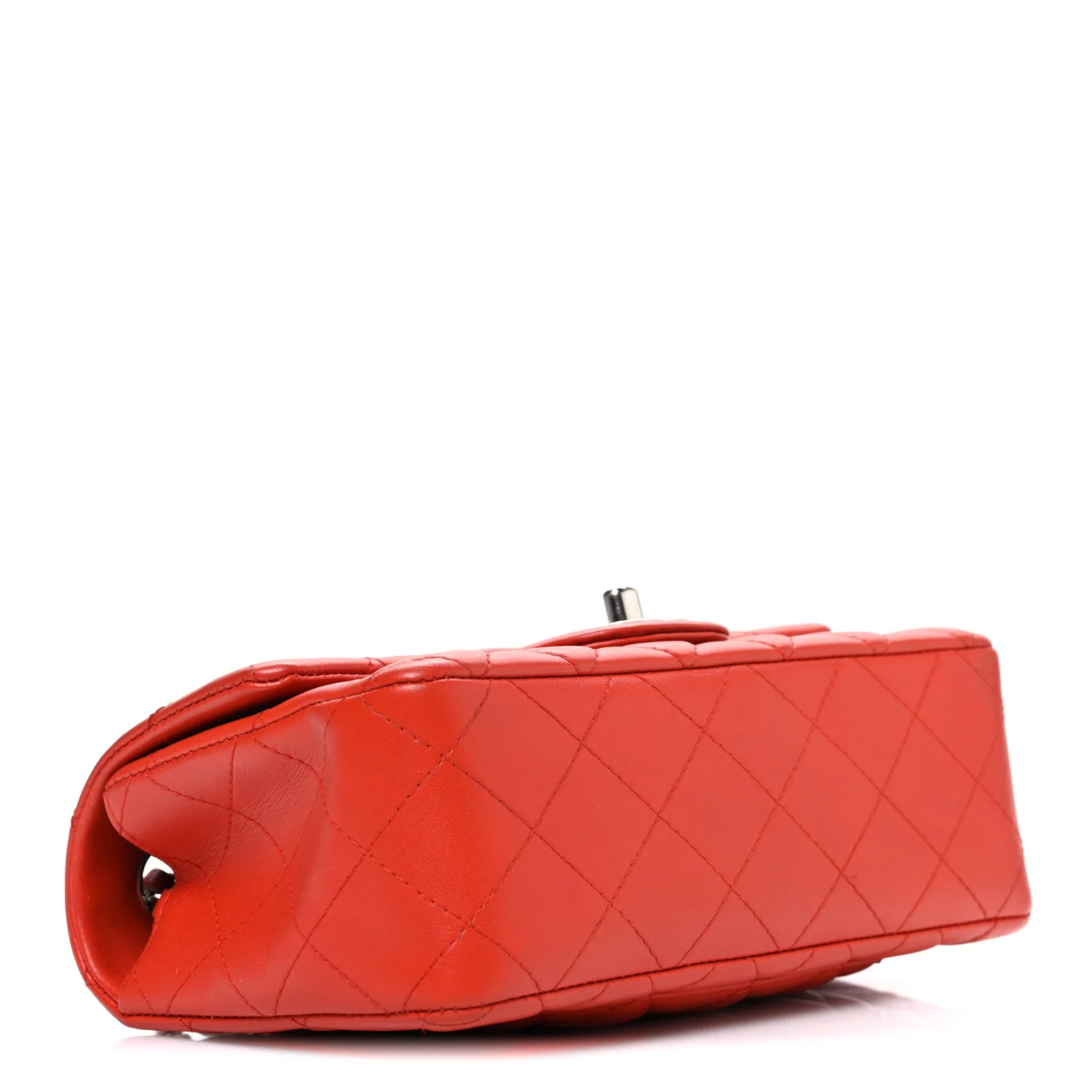 Lambskin Quilted Mini Rectangular Flap Red - Image 4