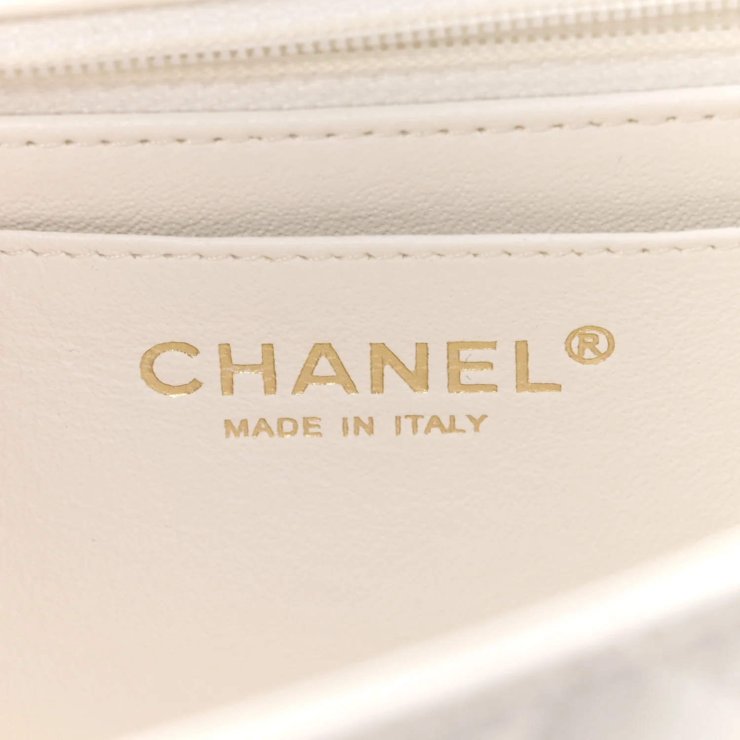 Lambskin Quilted Mini Rectangular Flap White - Image 9