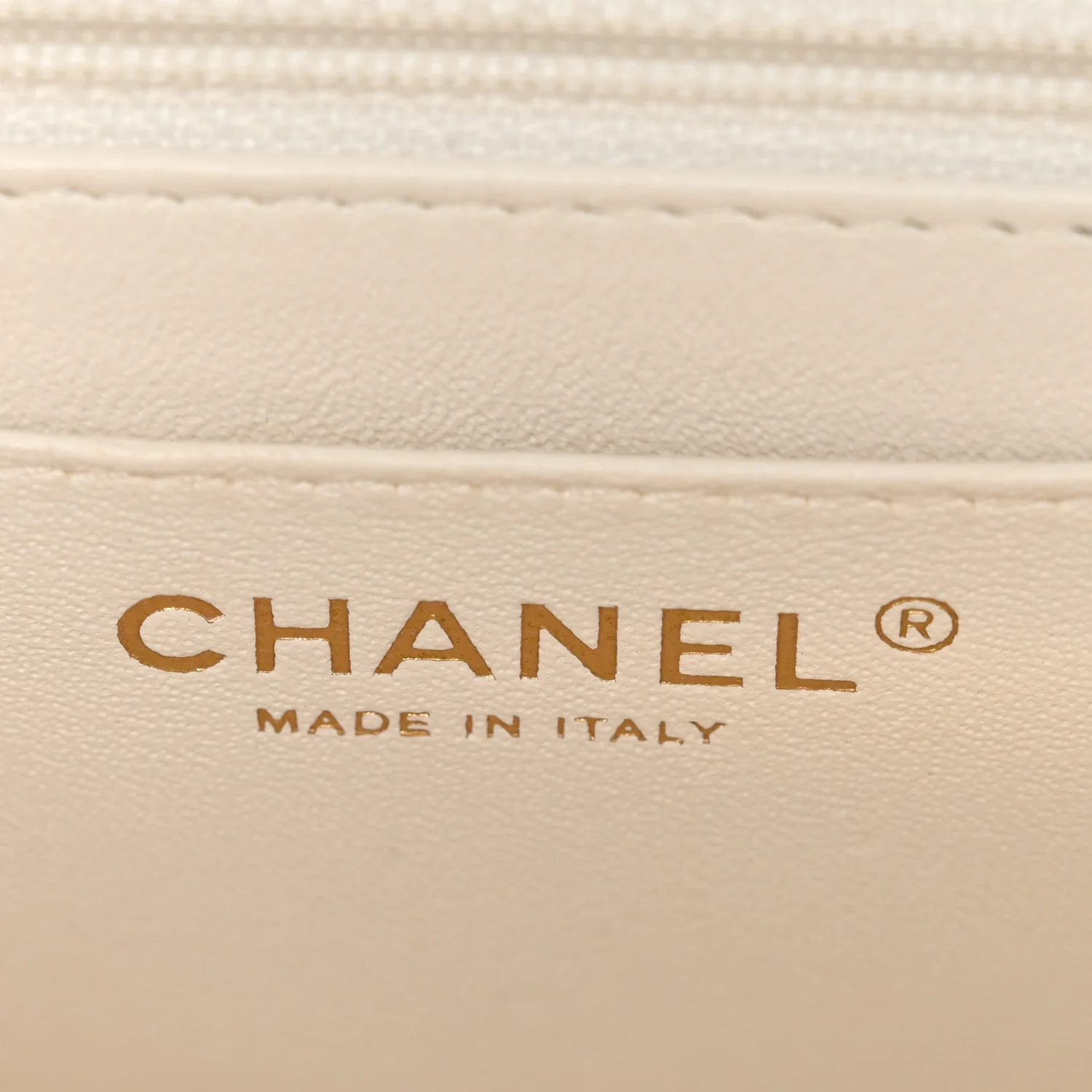 Lambskin Quilted Mini Rectangular Flap White - Image 6