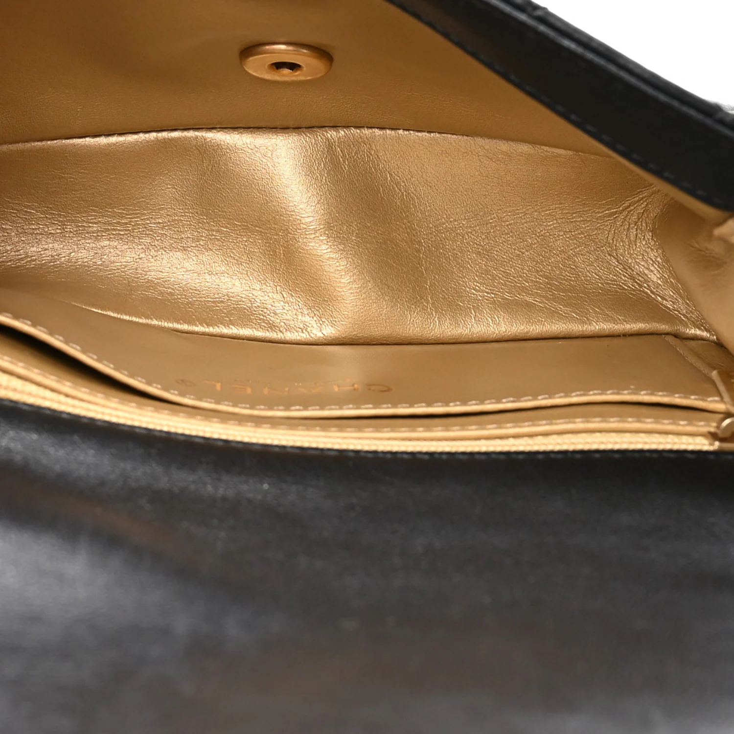 Lambskin Quilted Mini Rectangular Pearl Crush Flap Black - Image 5