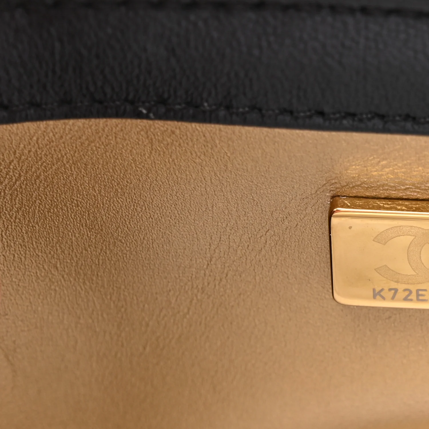 Lambskin Quilted Mini Rectangular Pearl Crush Flap Black - Image 7