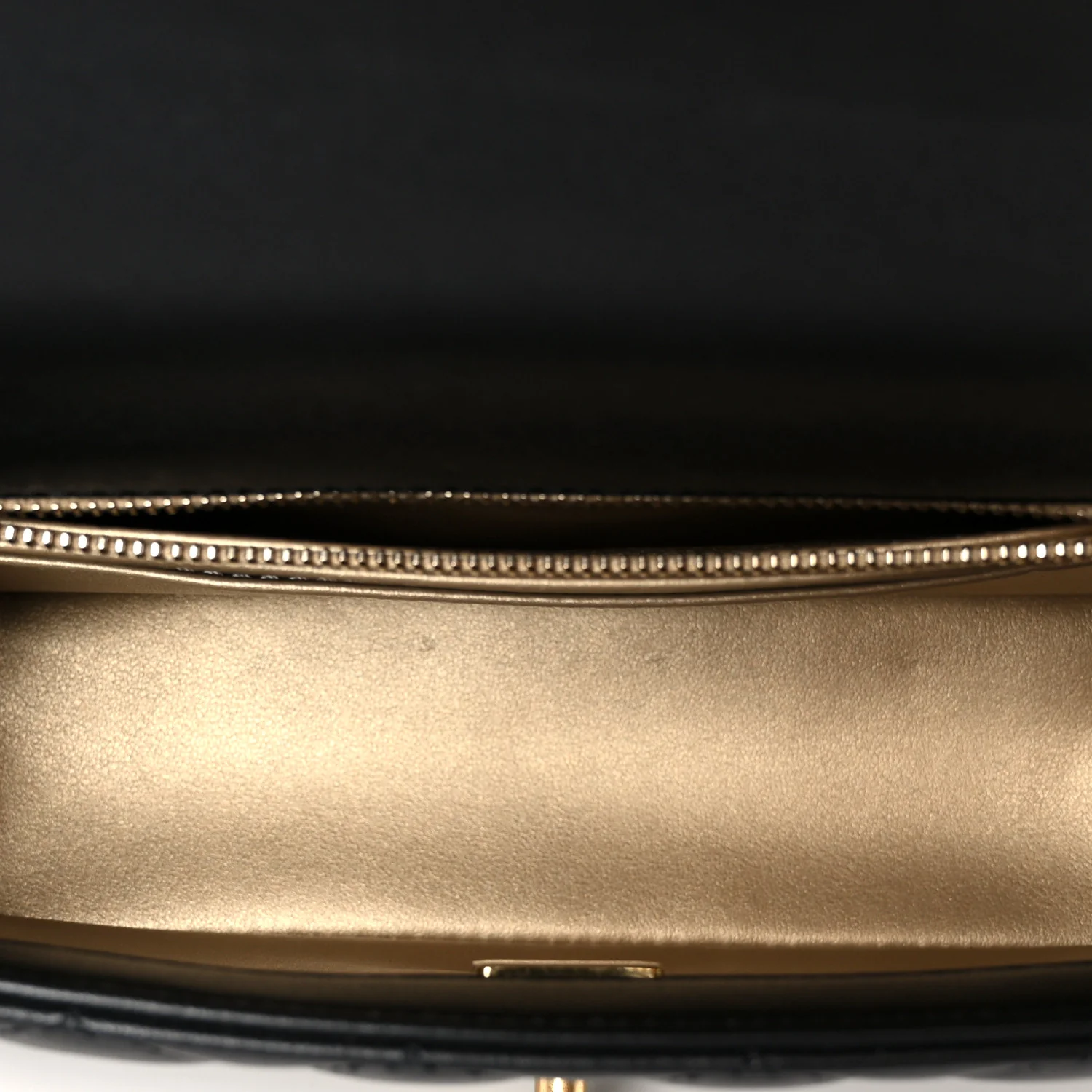Lambskin Quilted Mini Rectangular Pearl Crush Flap Black - Image 5