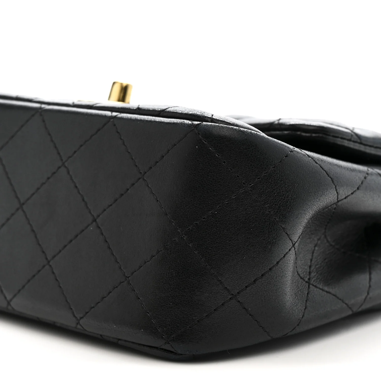 Lambskin Quilted Mini Square Flap Black - Image 10