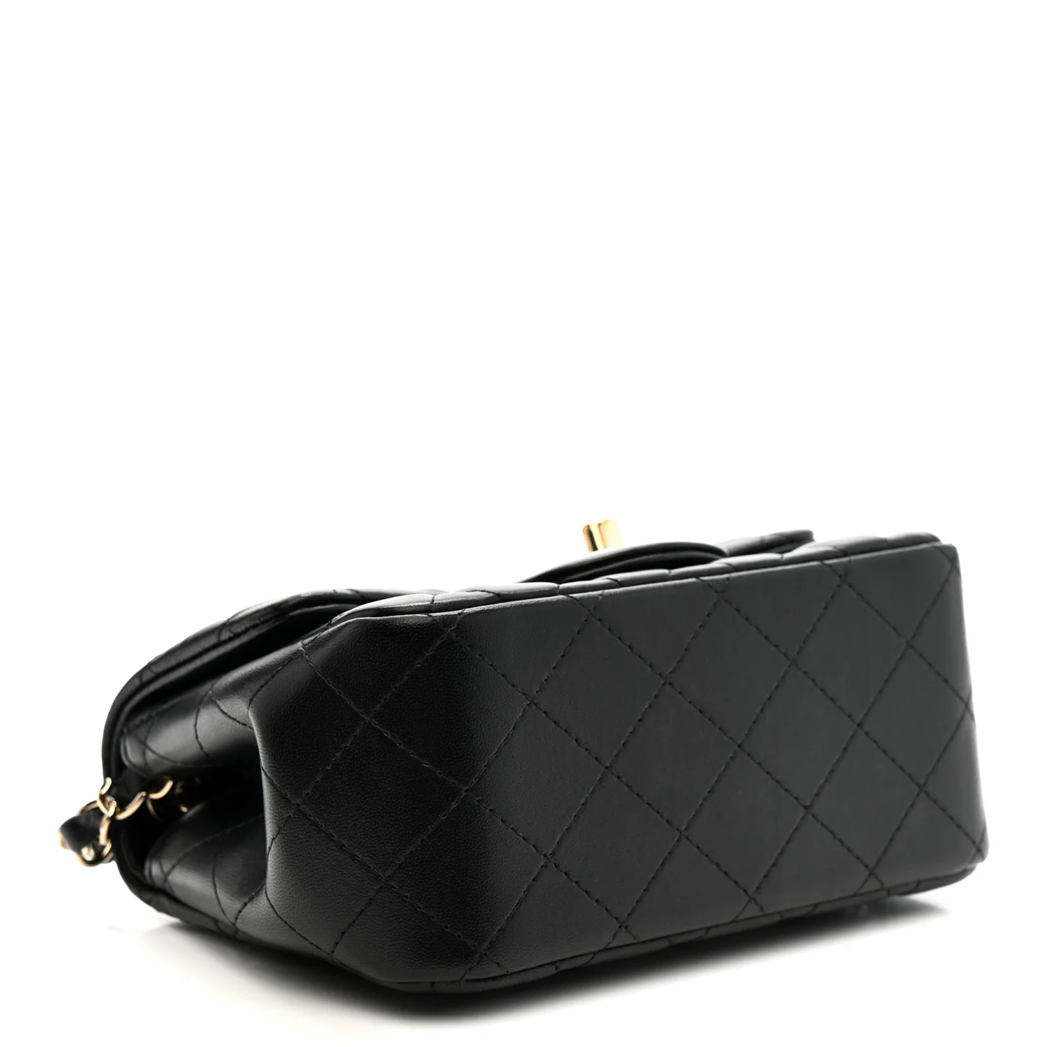 Lambskin Quilted Mini Square Flap Black - Image 6
