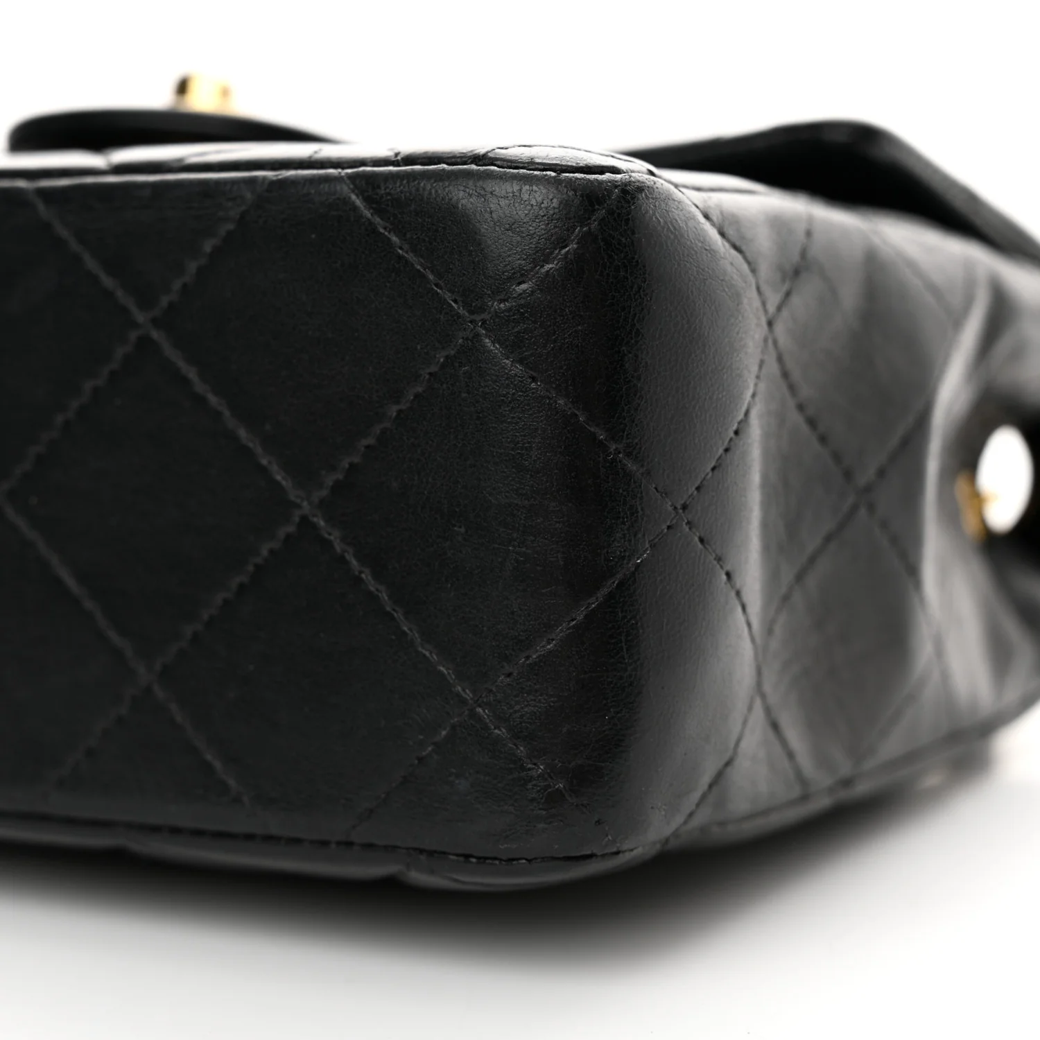 Lambskin Quilted Mini Square Flap Black - Image 10