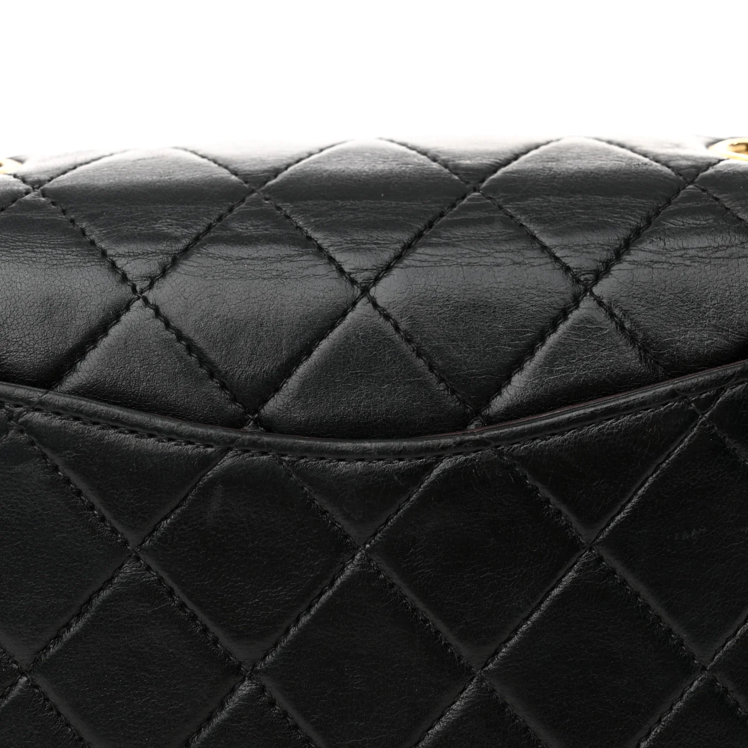 Lambskin Quilted Mini Square Flap Black - Image 12