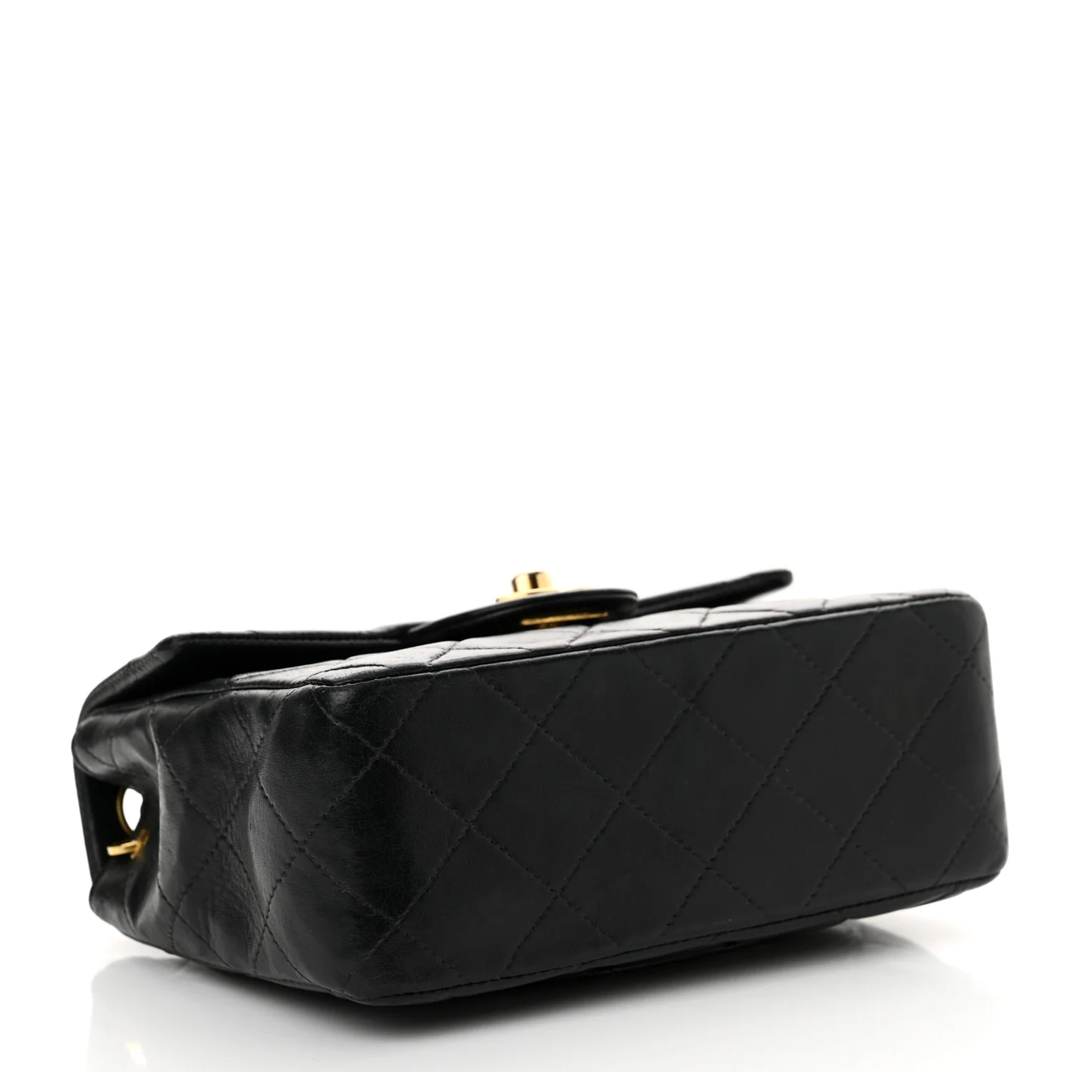 Lambskin Quilted Mini Square Flap Black - Image 4
