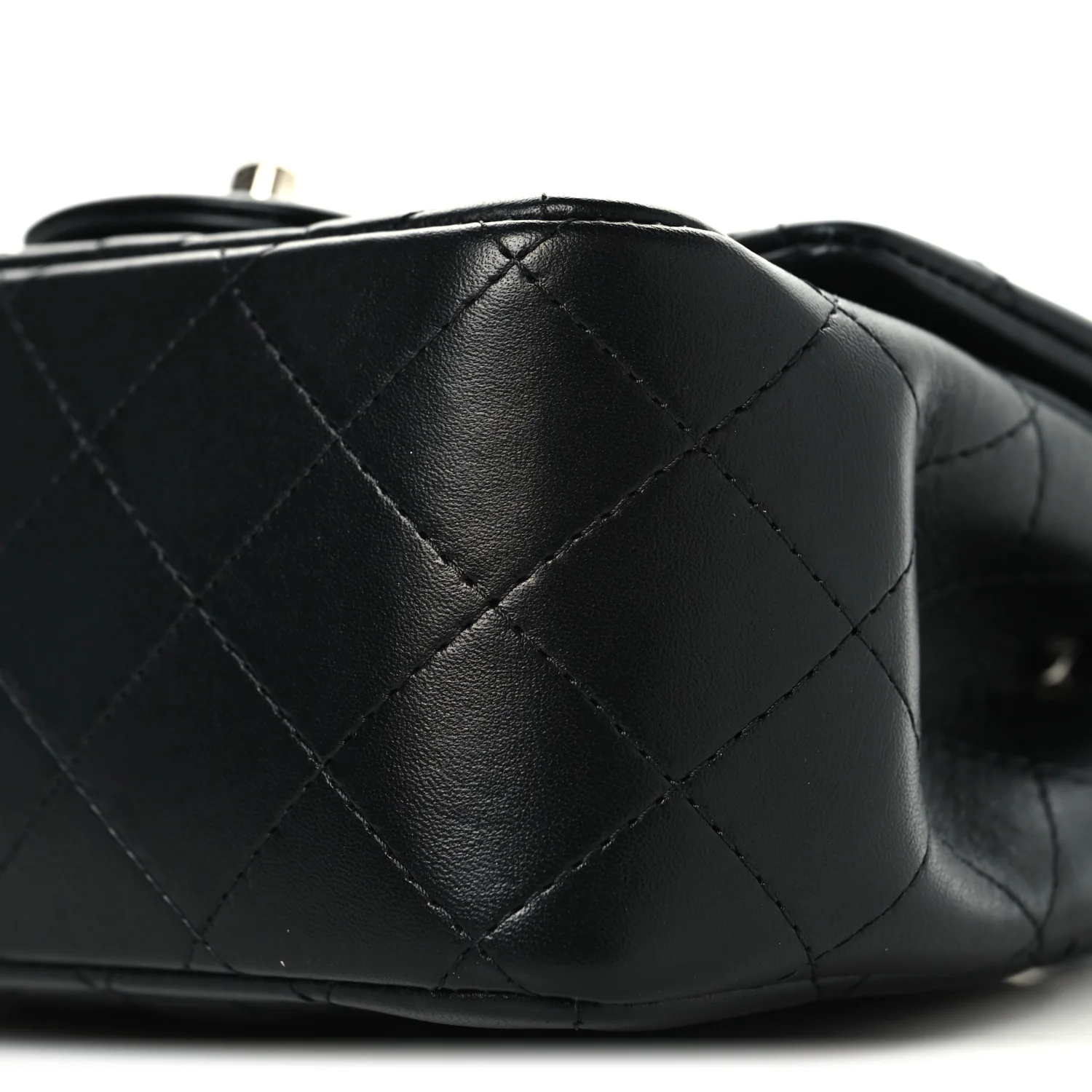 Lambskin Quilted Mini Square Flap Black - Image 10