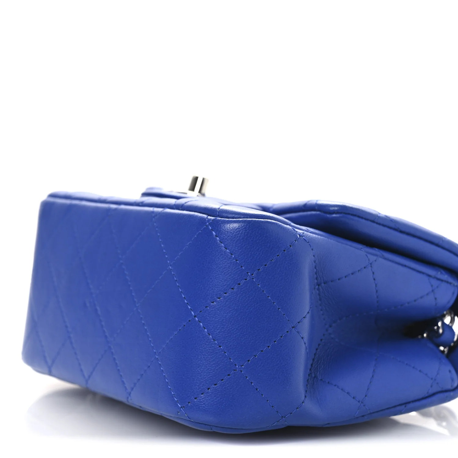 Lambskin Quilted Mini Square Flap Blue - Image 10