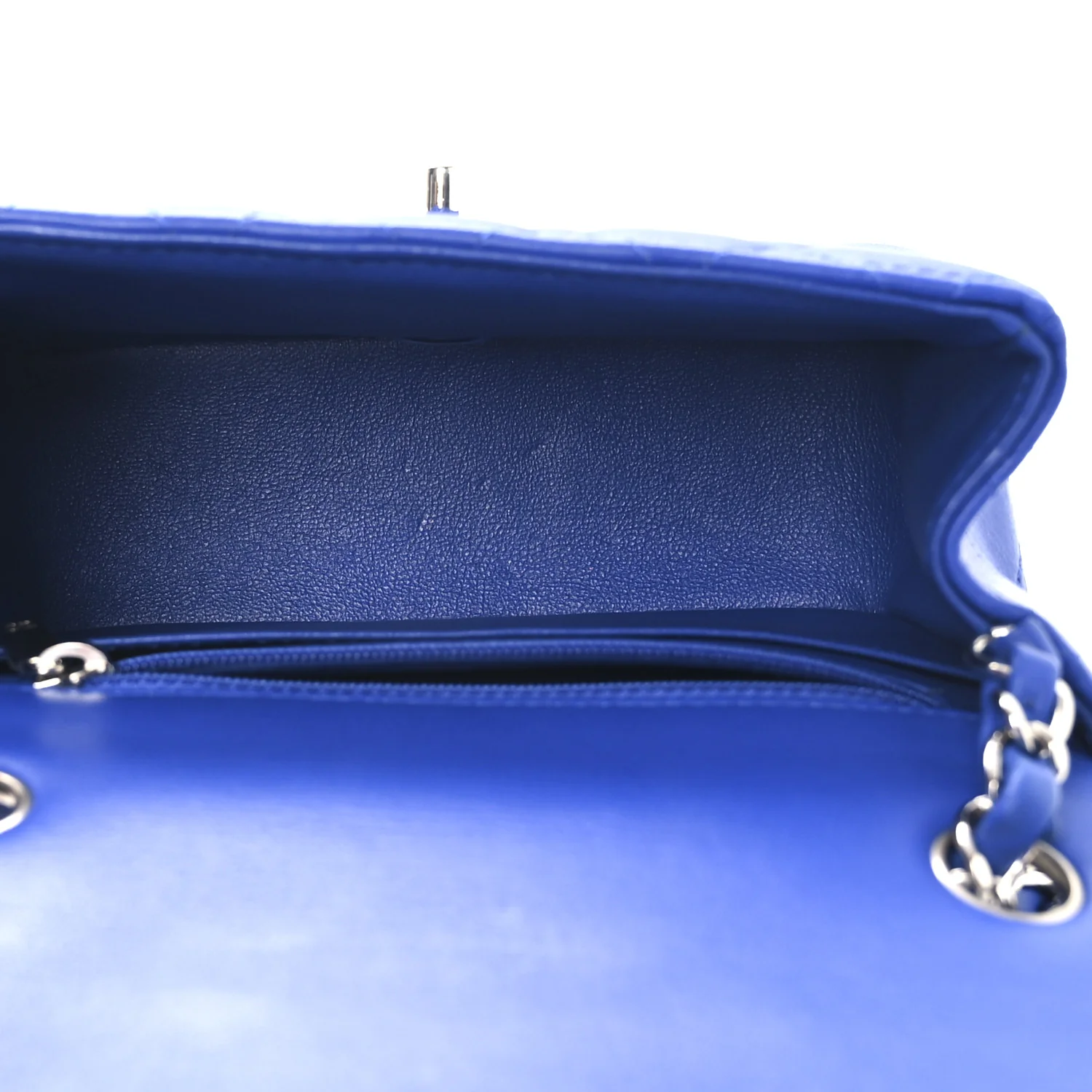 Lambskin Quilted Mini Square Flap Blue - Image 5