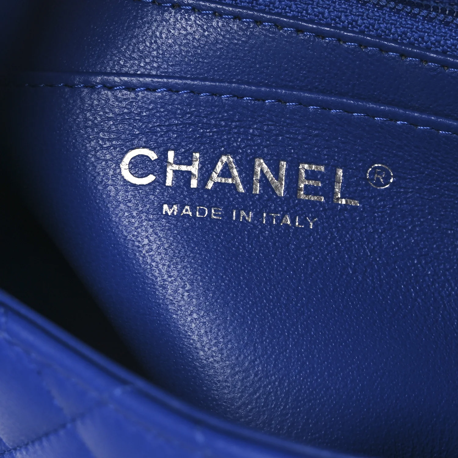 Lambskin Quilted Mini Square Flap Blue - Image 6