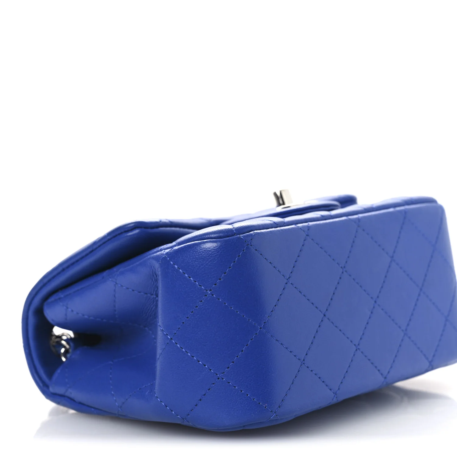 Lambskin Quilted Mini Square Flap Blue - Image 9