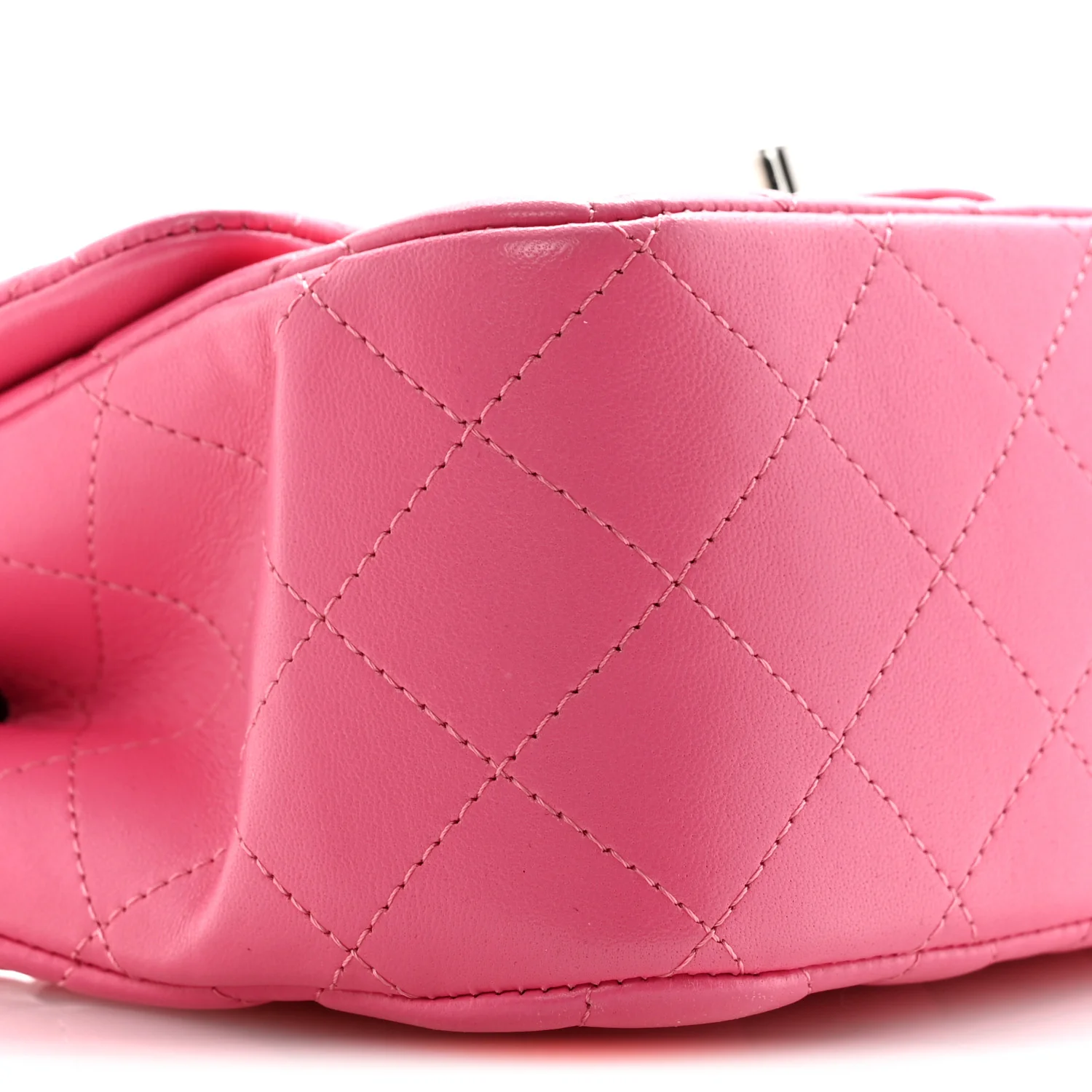 Lambskin Quilted Mini Square Flap Pink - Image 9
