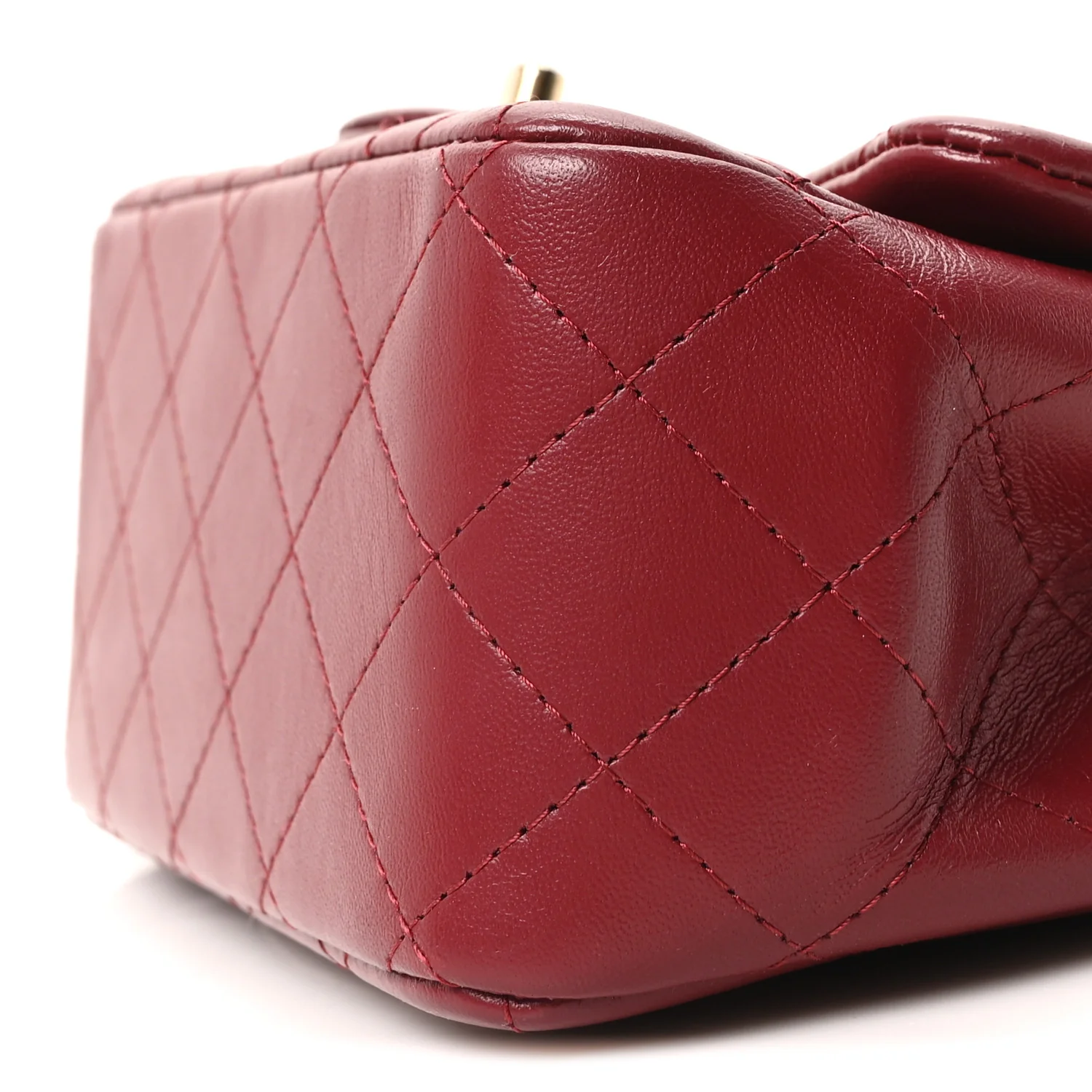 Lambskin Quilted Mini Square Flap Red - Image 10