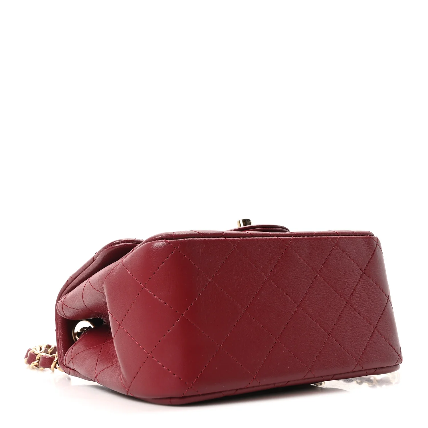 Lambskin Quilted Mini Square Flap Red - Image 4