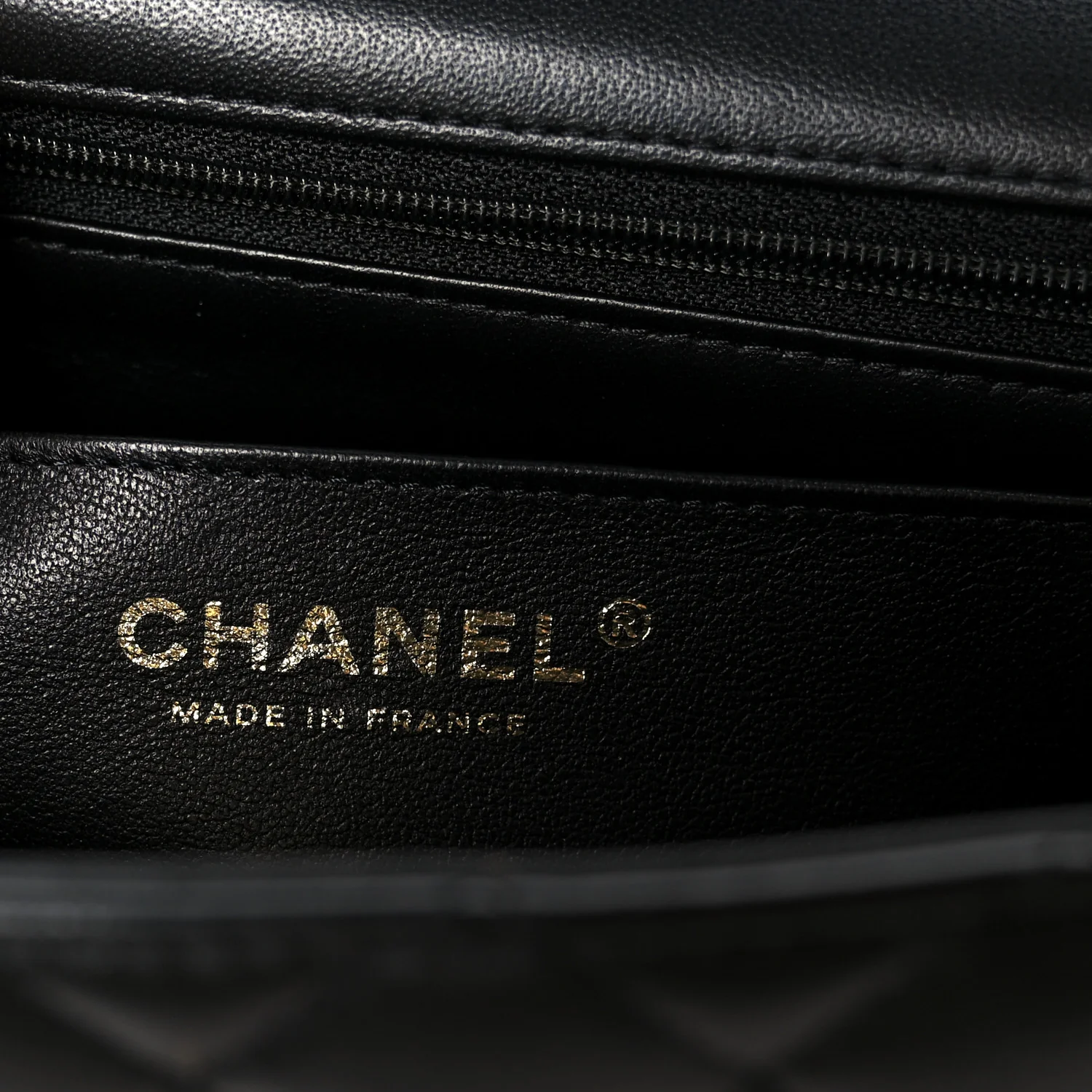 Lambskin Quilted Mini Top Handle Rectangular Flap Black - Image 6