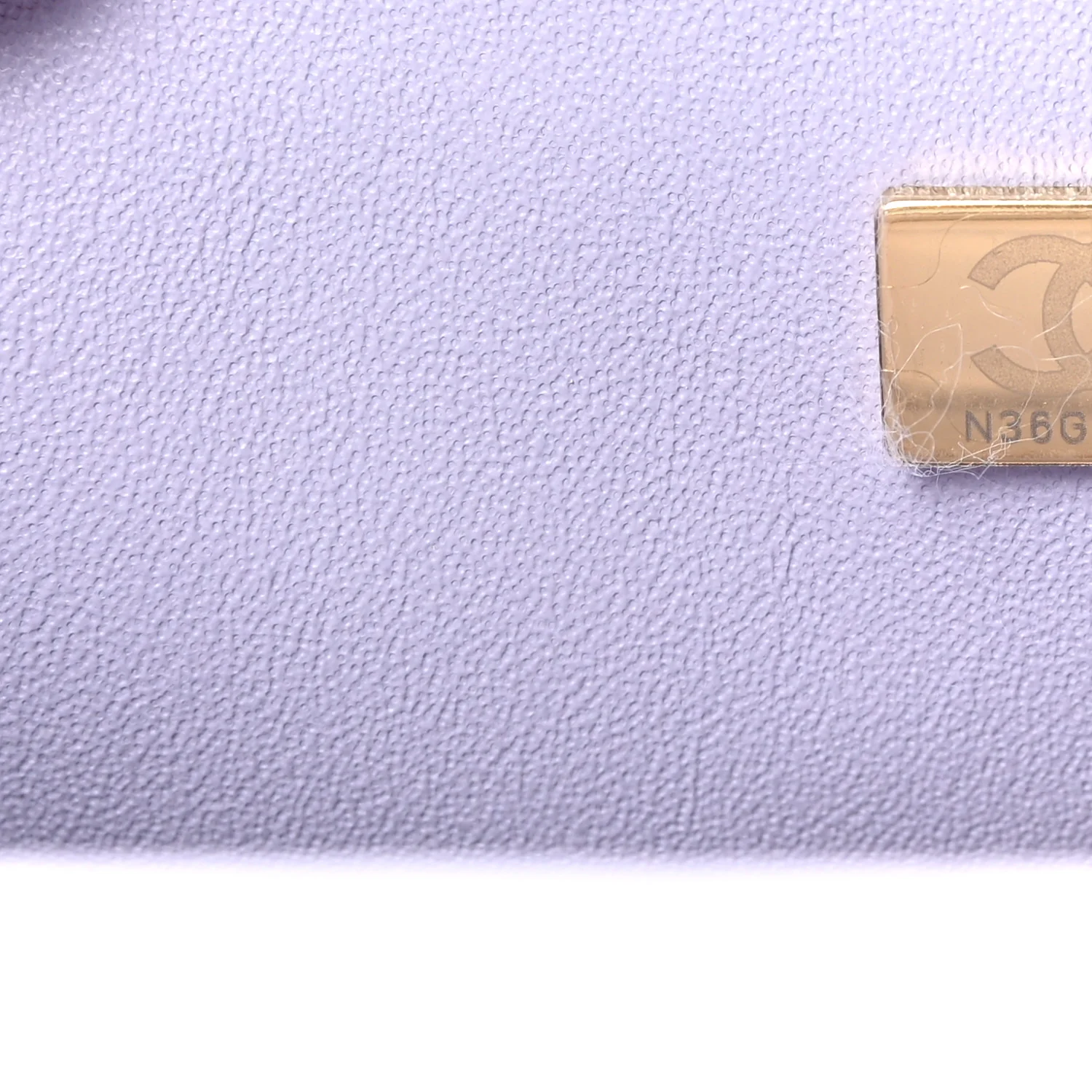 Lambskin Quilted Mini Top Handle Rectangular Flap Light Purple - Image 7