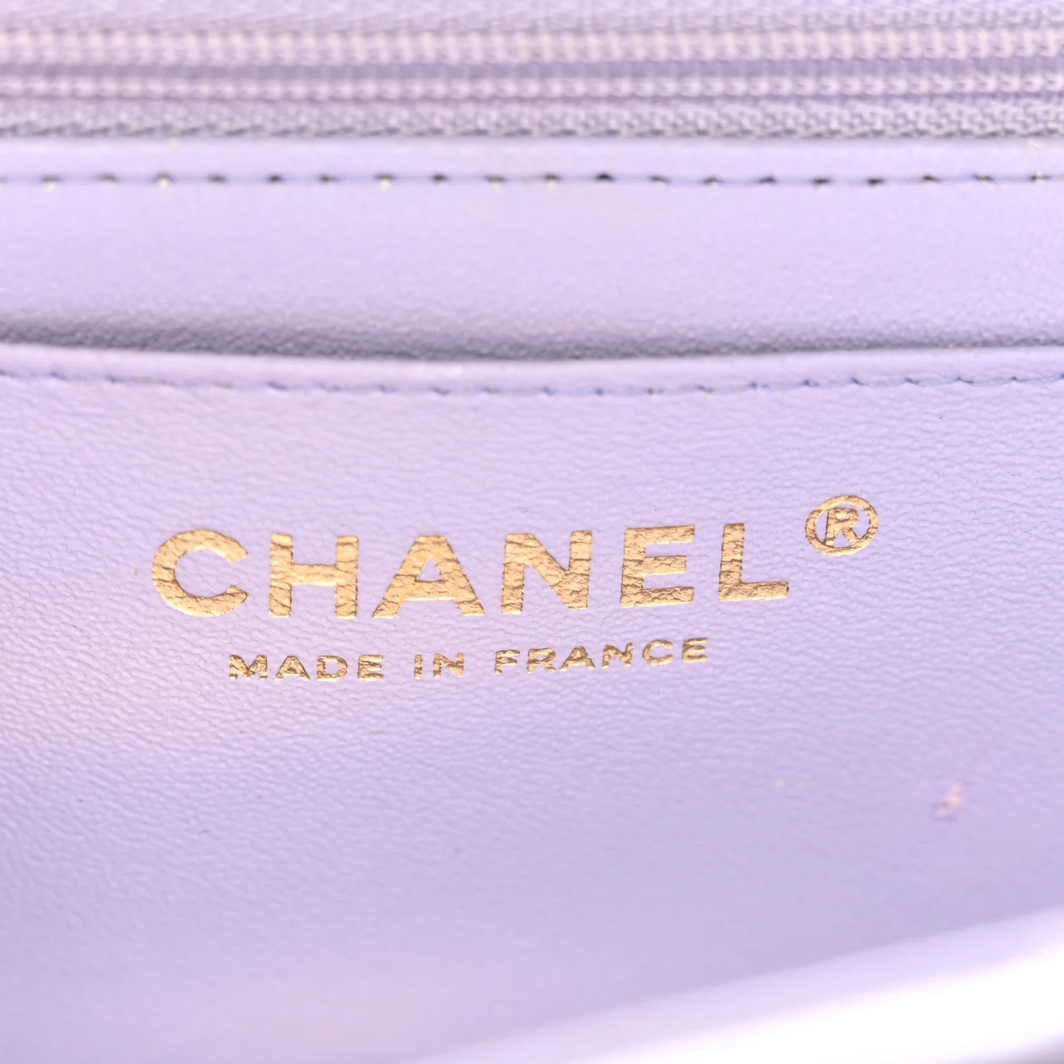 Lambskin Quilted Mini Top Handle Rectangular Flap Light Purple - Image 15