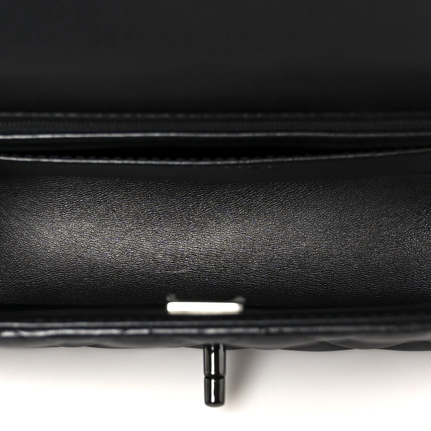 Lambskin Quilted Mini Top Handle Rectangular Flap So Black - Image 5