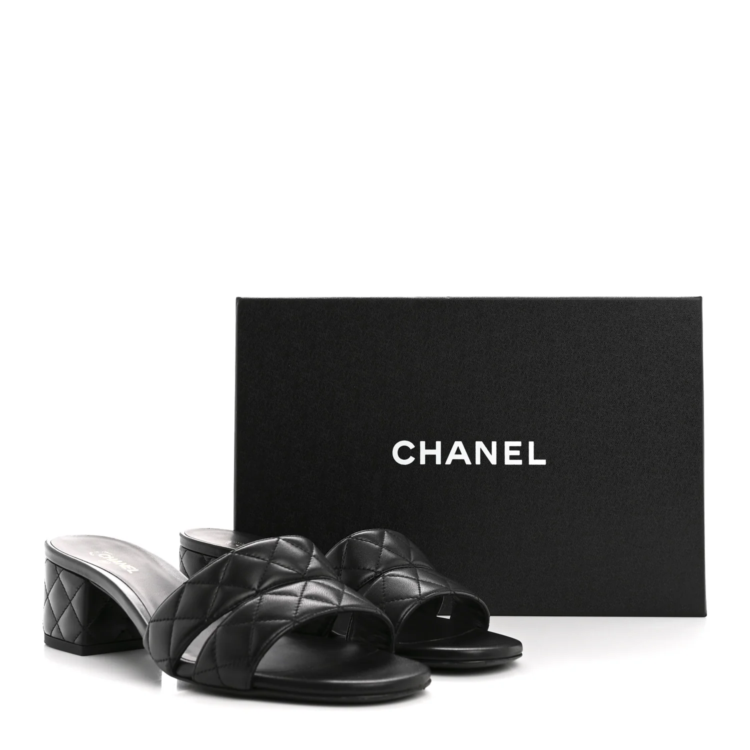 Lambskin Quilted Mules 40 Black - Image 10