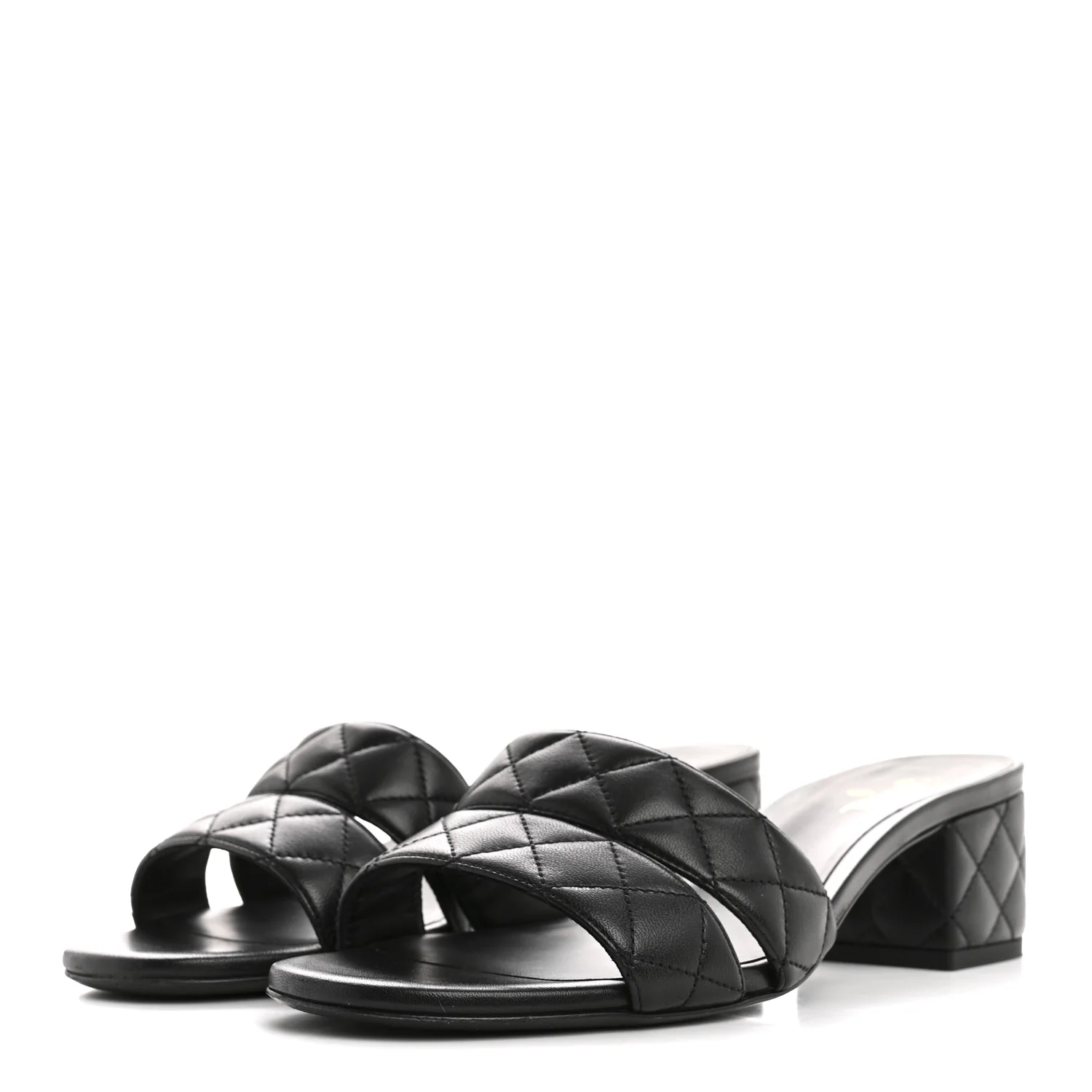 Lambskin Quilted Mules 40 Black - Image 4