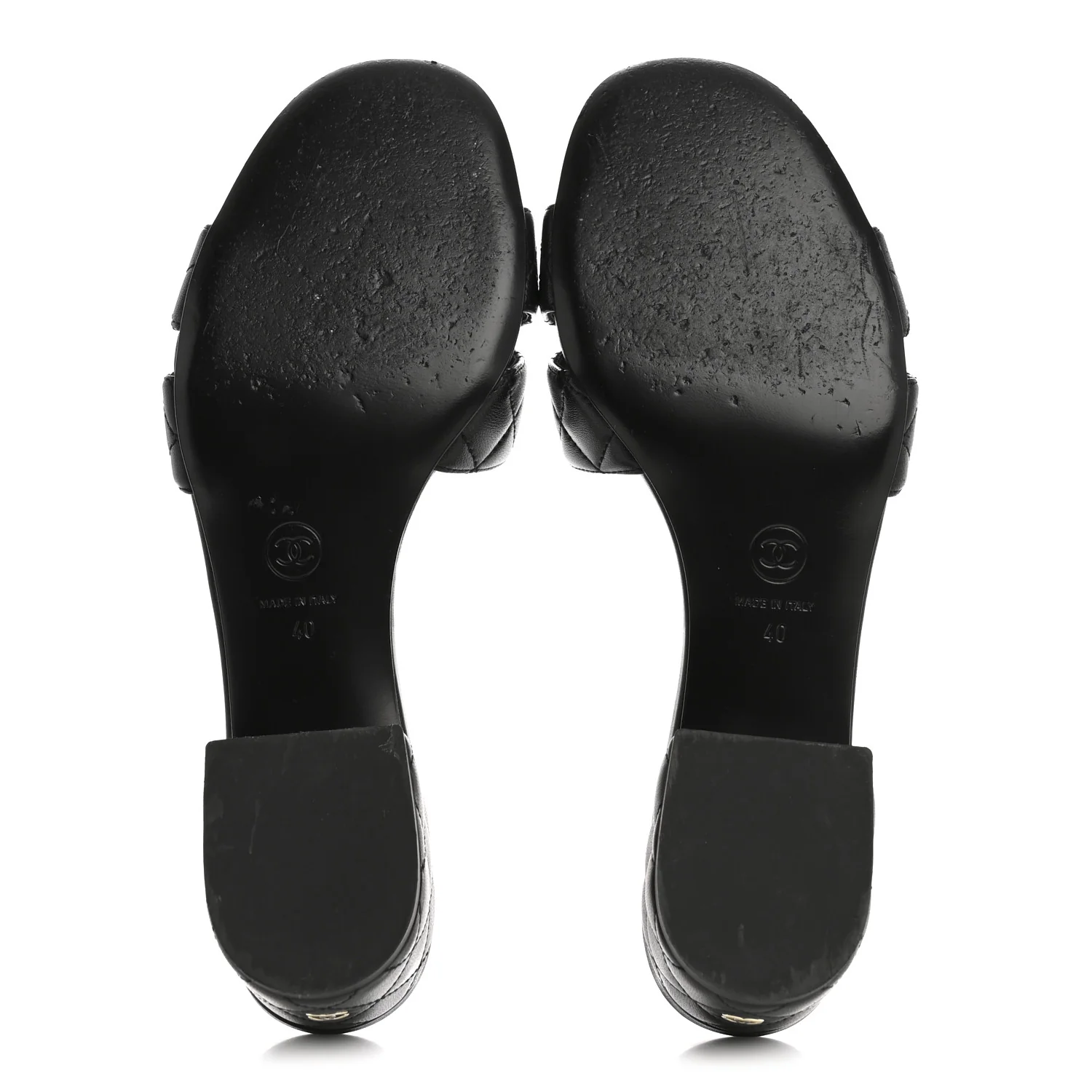 Lambskin Quilted Mules 40 Black - Image 6