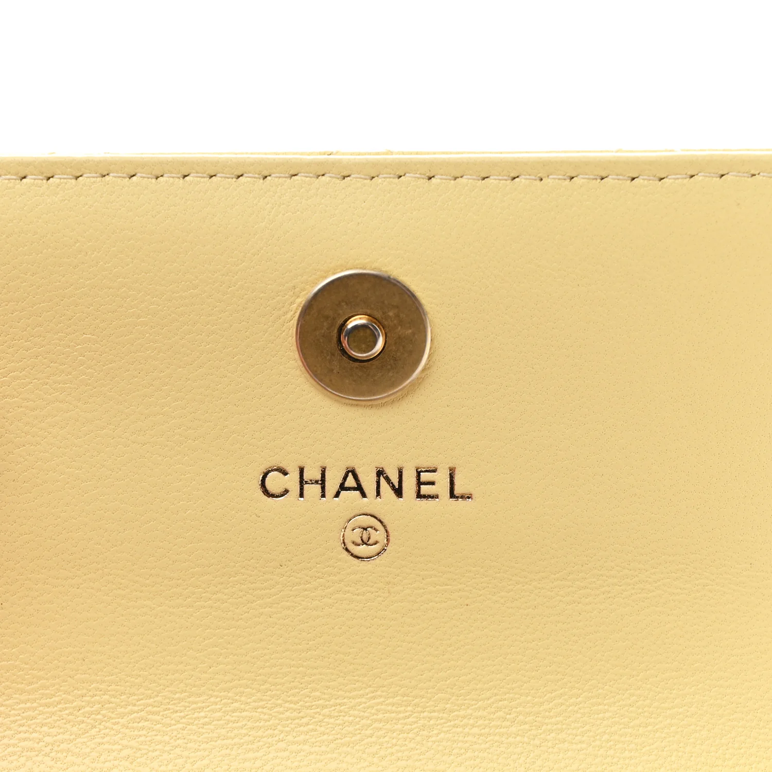Lambskin Quilted Pearl Crush Clutch With Chain Yellow - Image 6