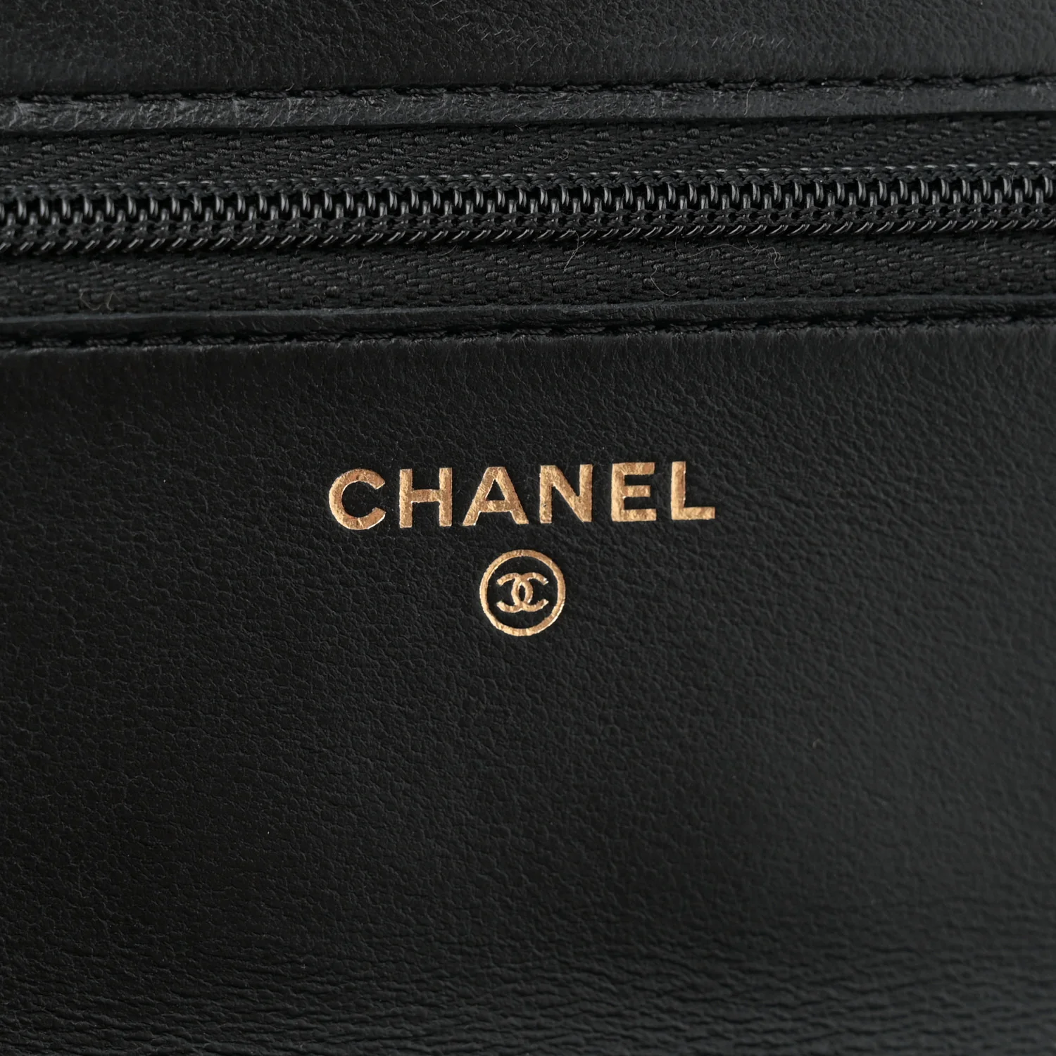 Lambskin Quilted Pick Me Up Wallet On Chain WOC Black - Image 6