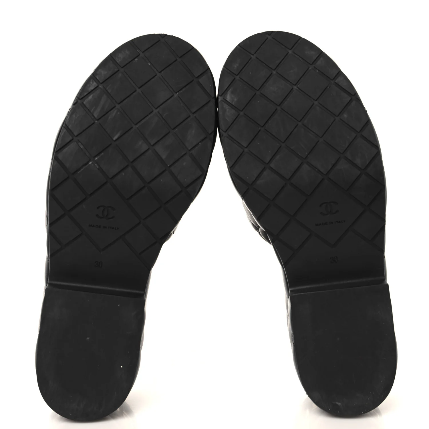 Lambskin Quilted Platform Mules 38 Black - Image 6