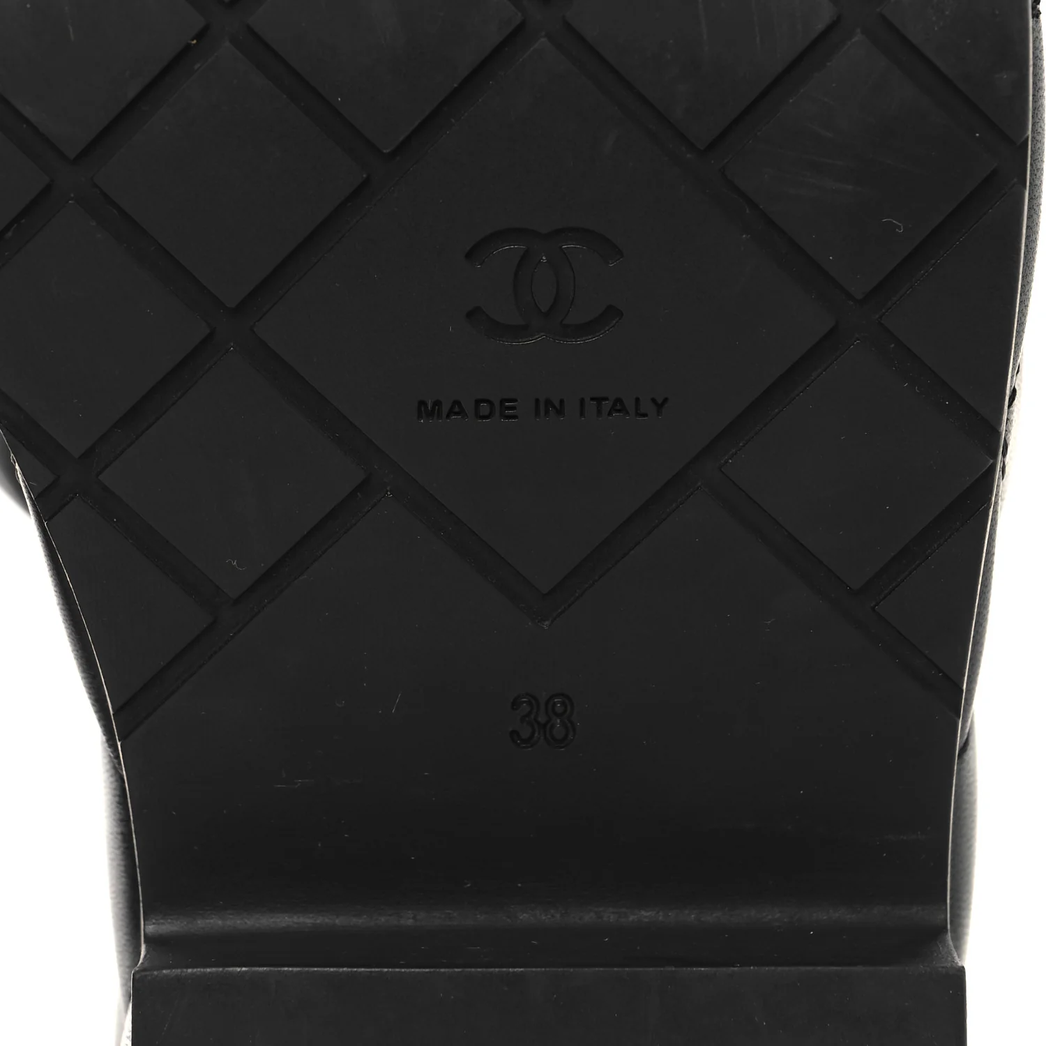 Lambskin Quilted Platform Mules 38 Black - Image 8
