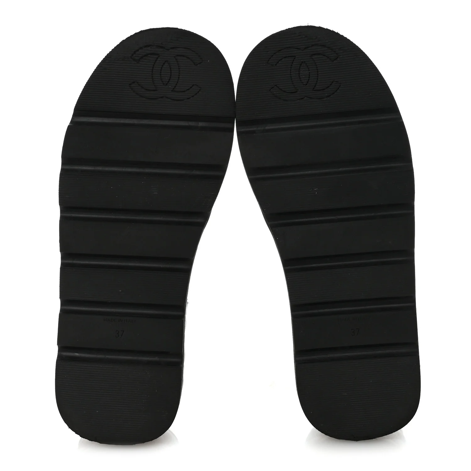 Lambskin Quilted Platform Sandals 37 Black - Image 5