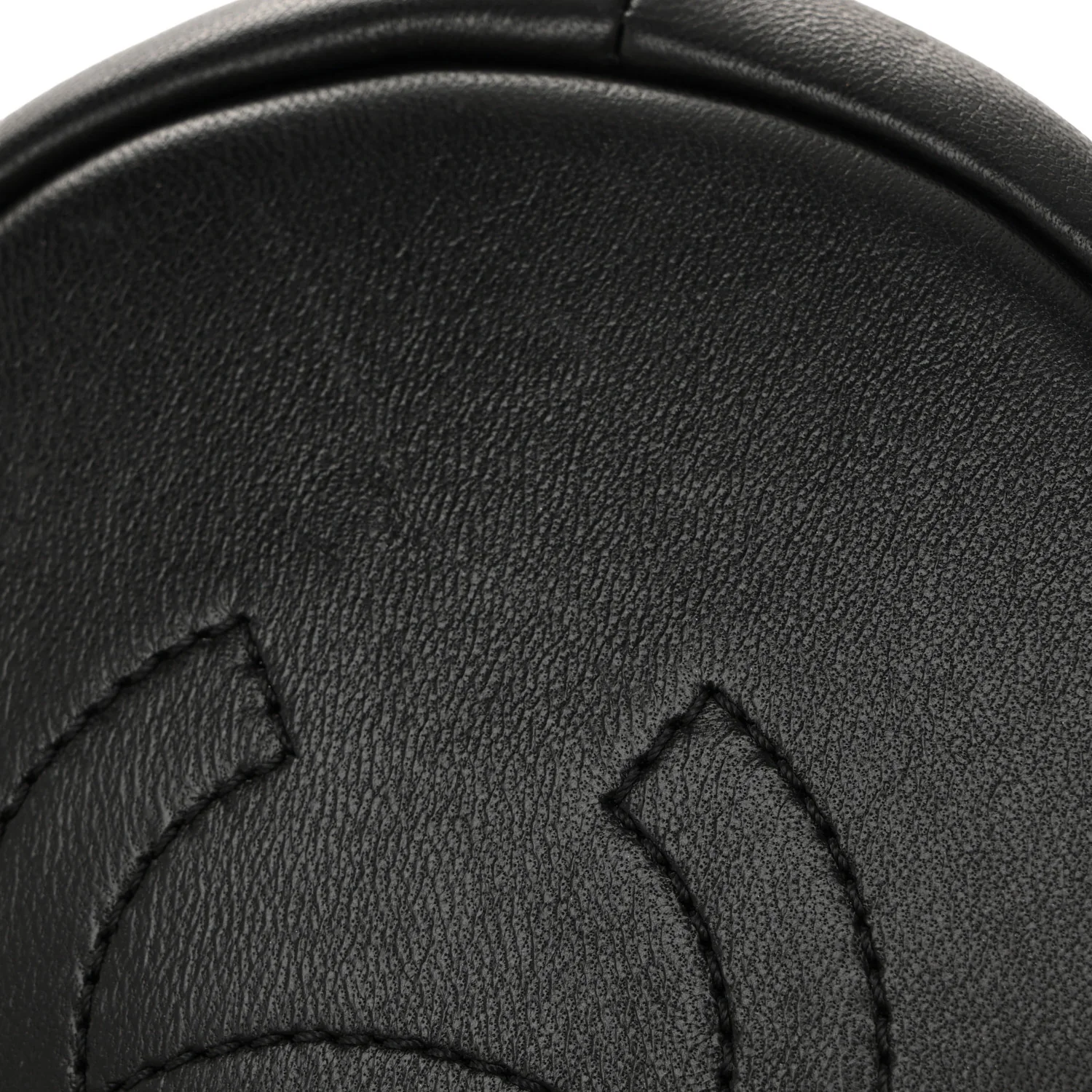 Lambskin Quilted Resin Bi-Color Chain Bucket Bag Black - Image 13