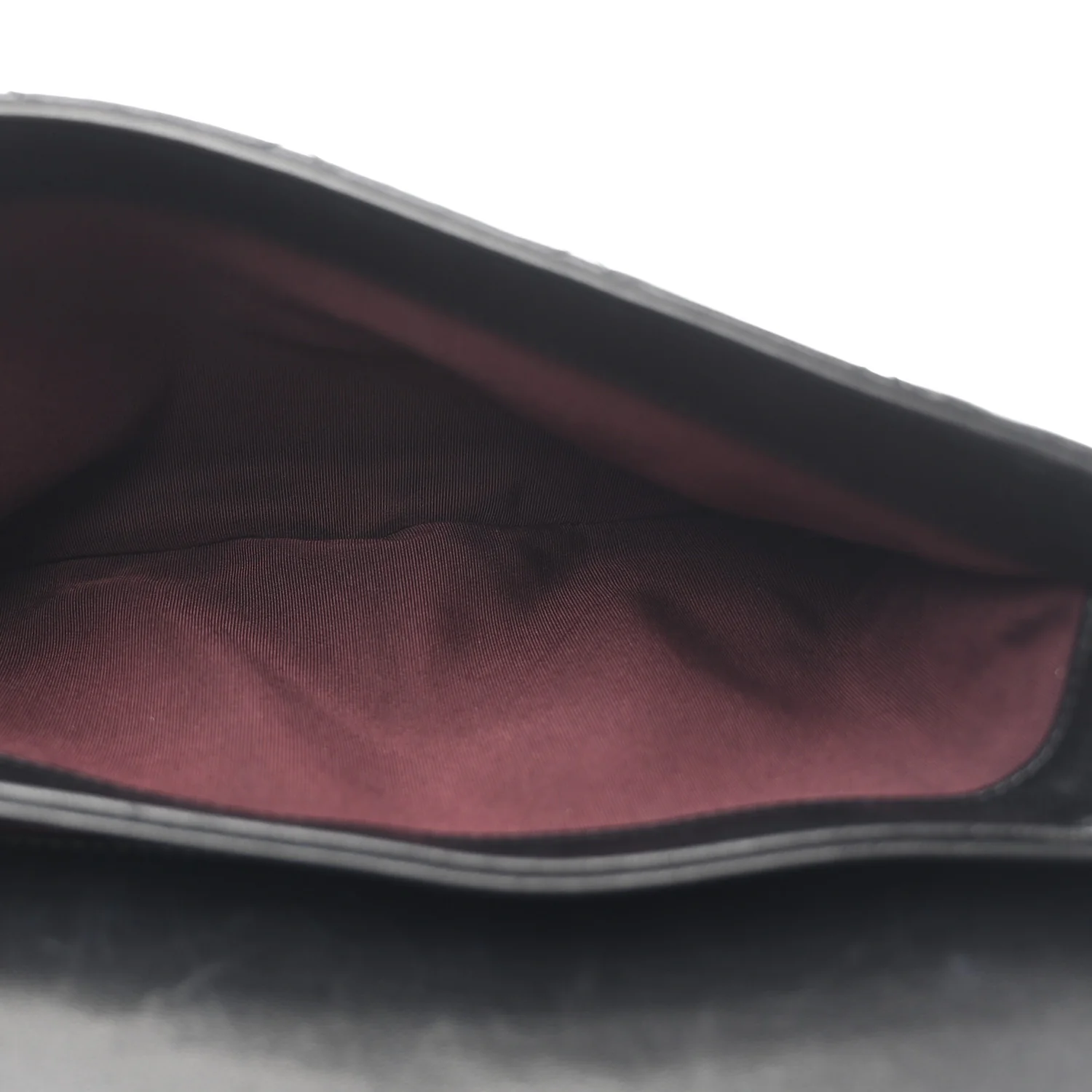 Lambskin Quilted Retro Label Clutch Black - Image 5
