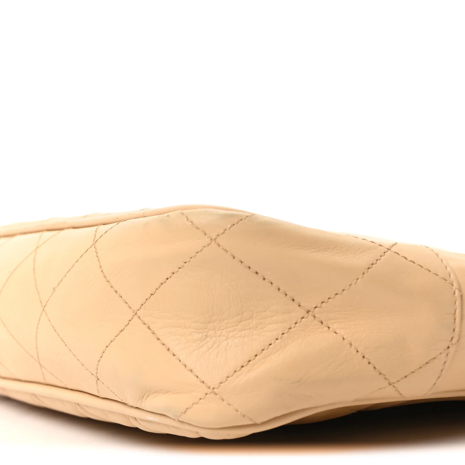 Lambskin Quilted Shopping Tote Beige - Image 11