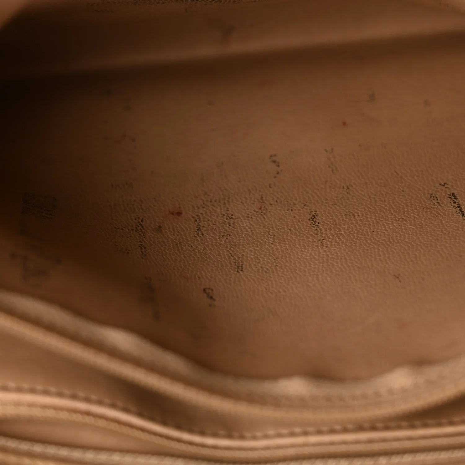 Lambskin Quilted Shopping Tote Beige - Image 8