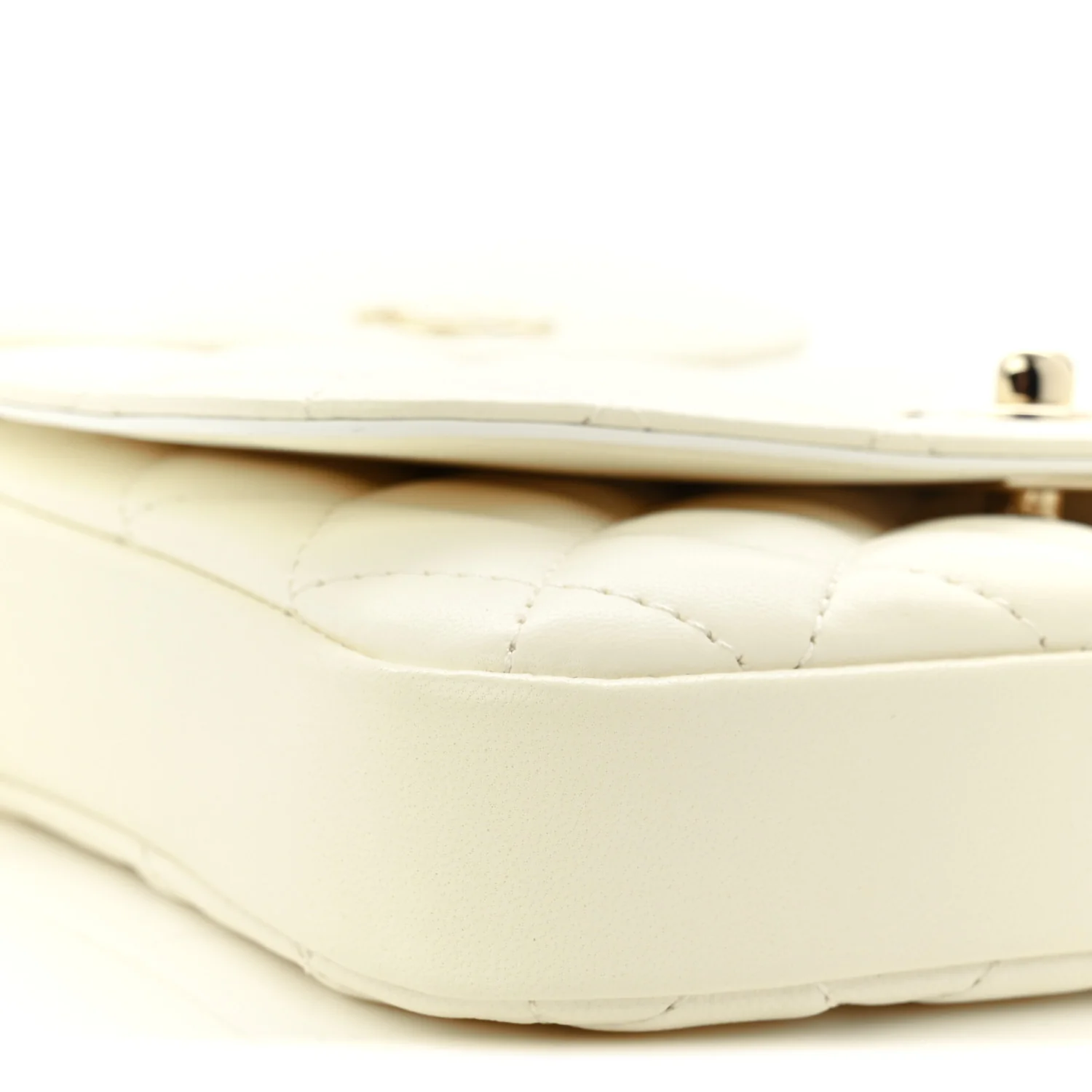 Lambskin Quilted Side Packs White - Image 10
