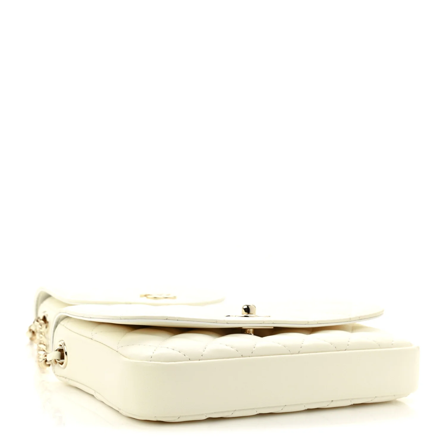 Lambskin Quilted Side Packs White - Image 4