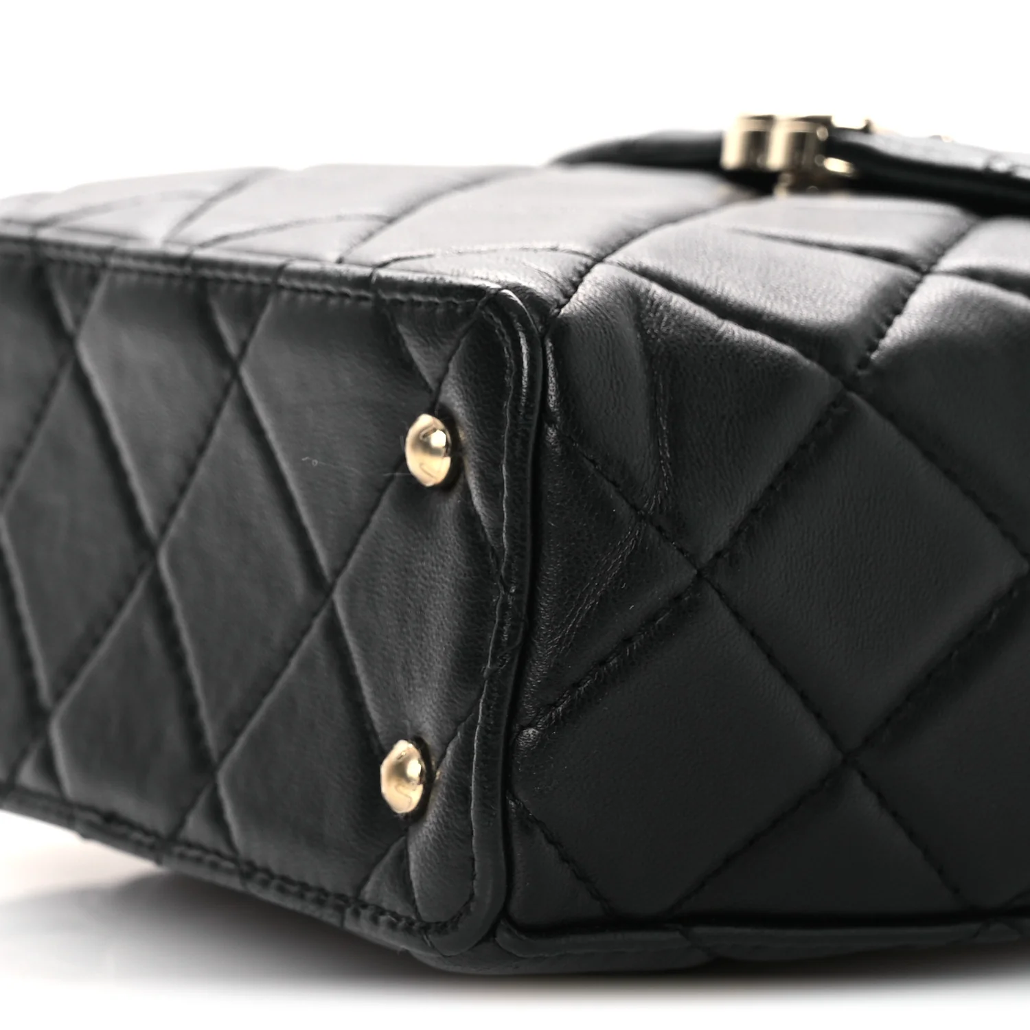Lambskin Quilted Small Box Bag Black - Image 10