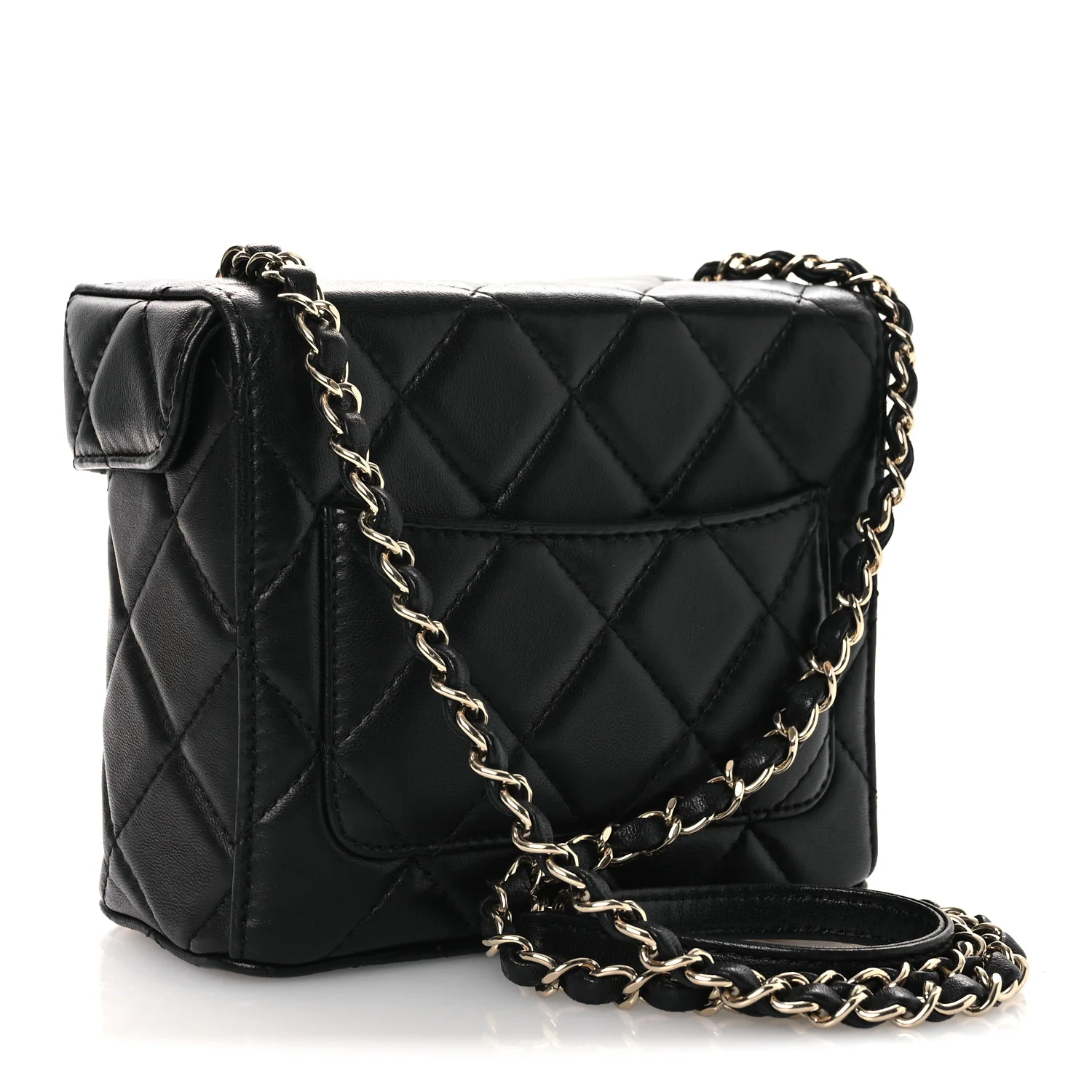 Lambskin Quilted Small Box Bag Black - Image 3