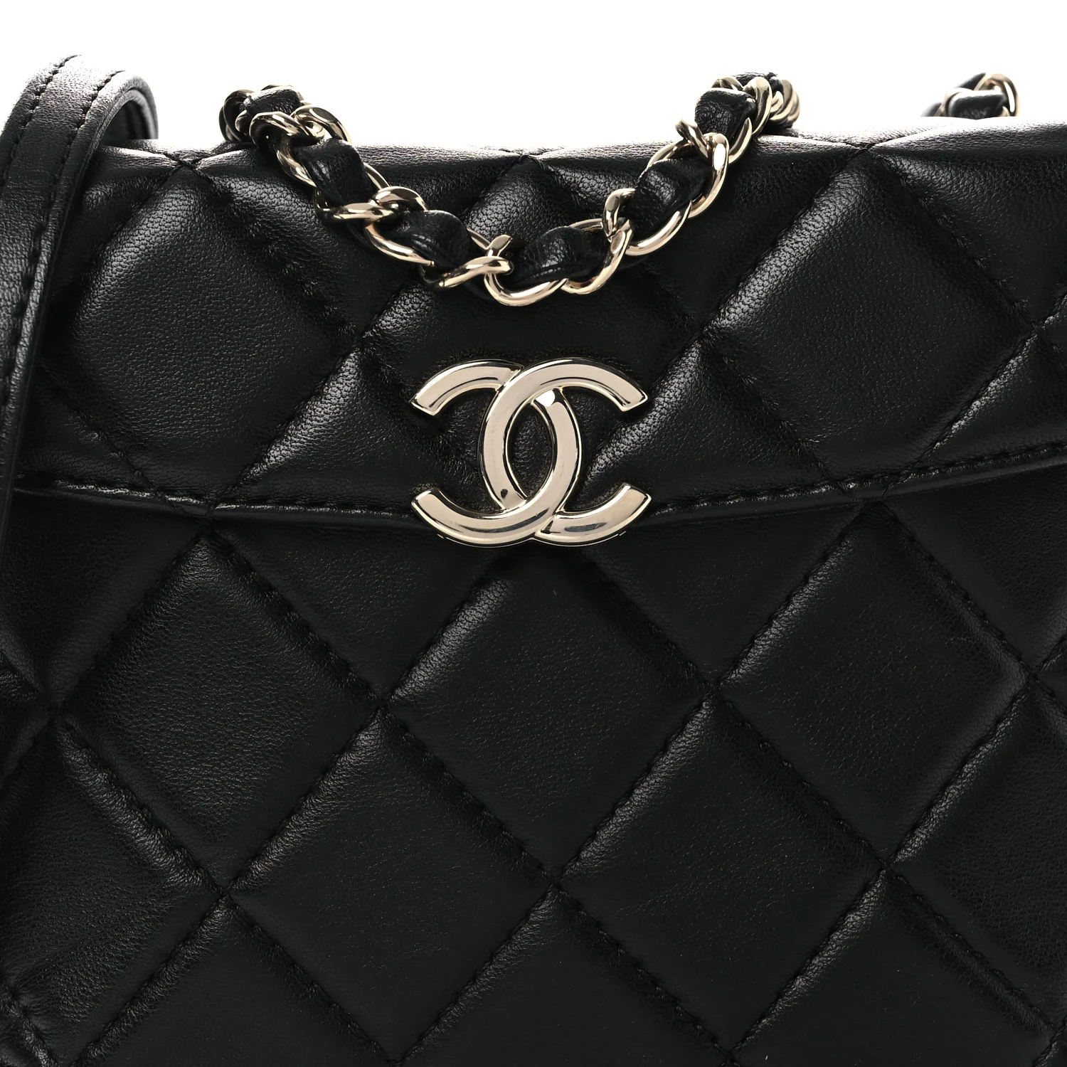 Lambskin Quilted Small Box Bag Black - Image 8