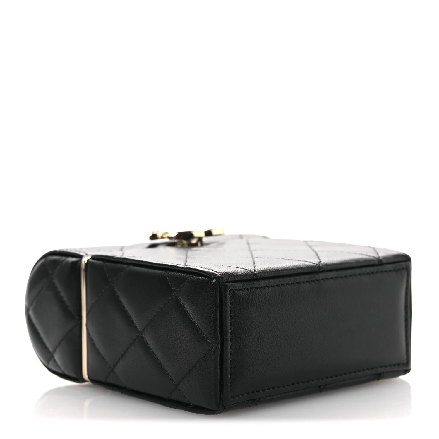 Lambskin Quilted Small Box With Chain Black - Image 5