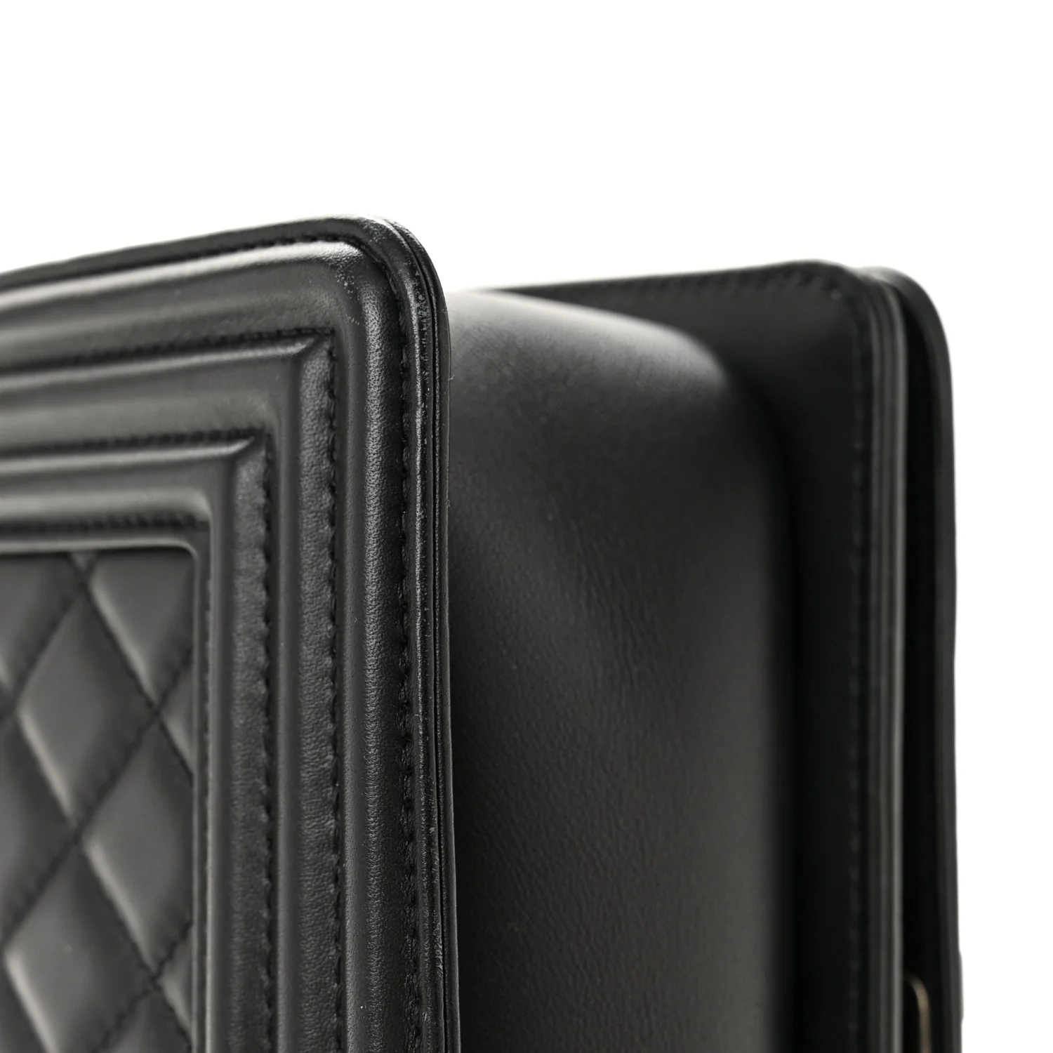 Lambskin Quilted Small Boy Flap Black - Image 12