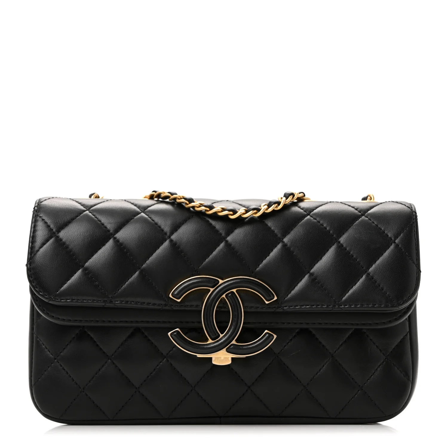Lambskin Quilted Small CC Chic Flap Black - Image 2