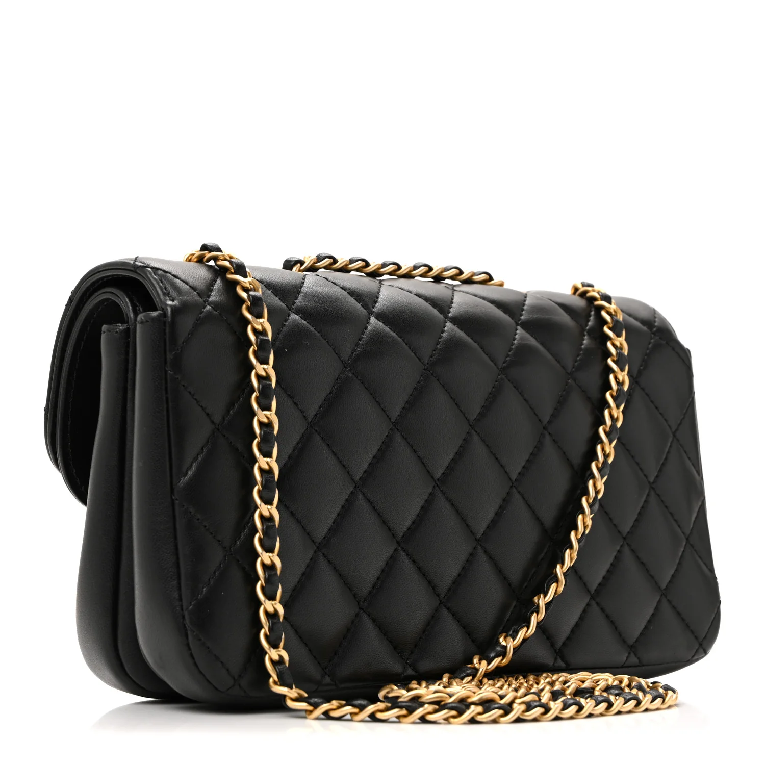 Lambskin Quilted Small CC Chic Flap Black - Image 5